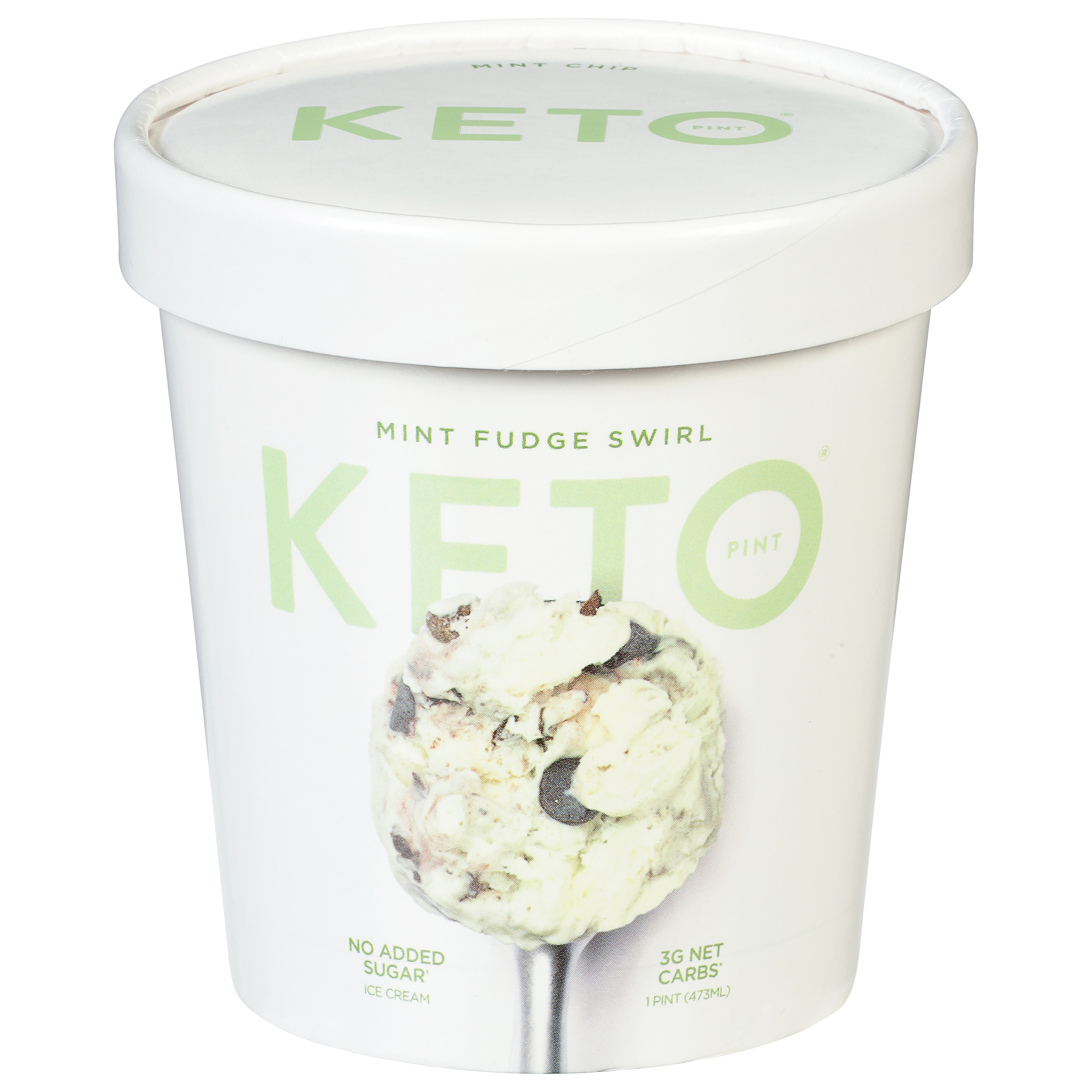 Keto Pint Mint Fudge Swirl Ice Cream