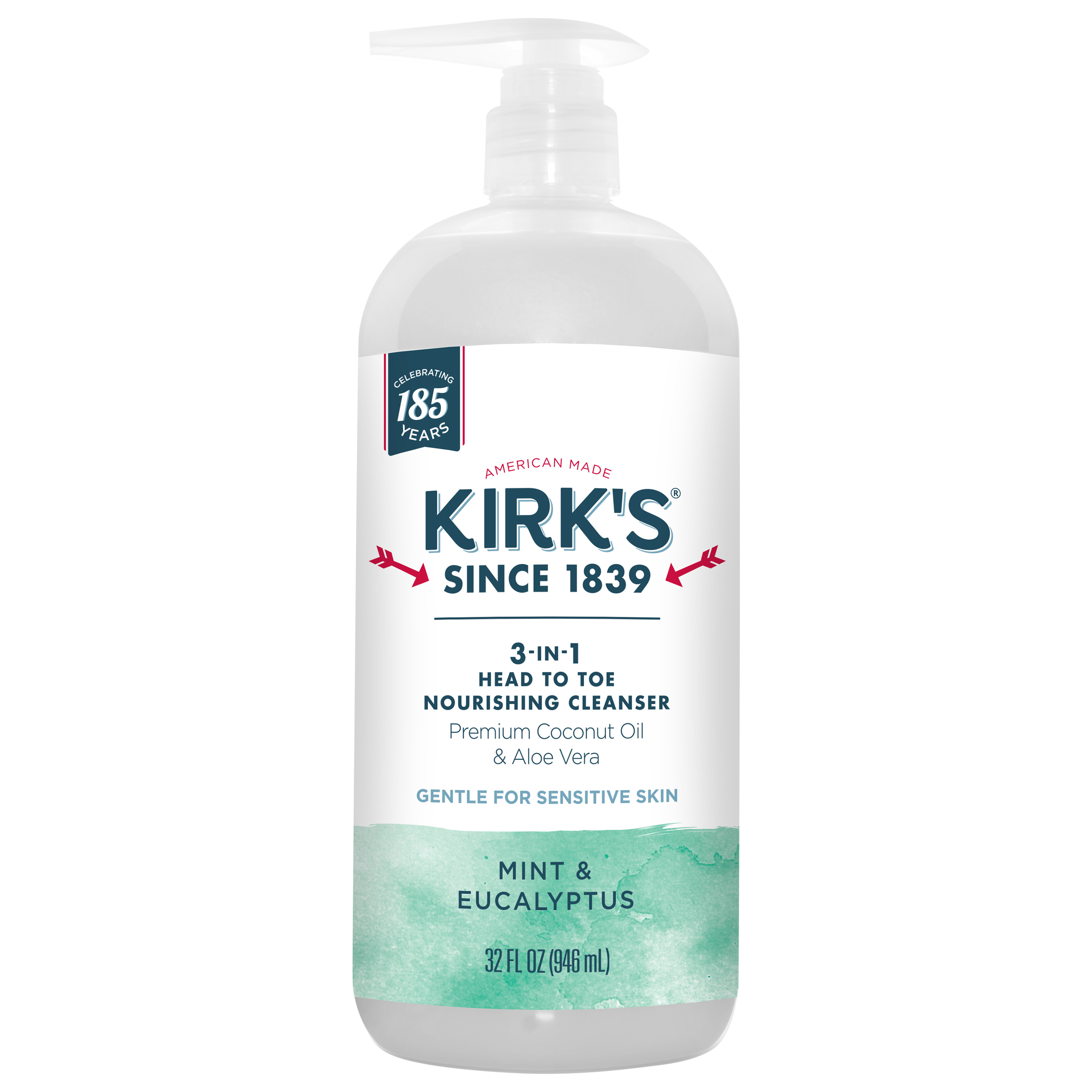Kirk's Mint & Eucalyptus 3-in-1 Head to Toe Nourishing Cleanser