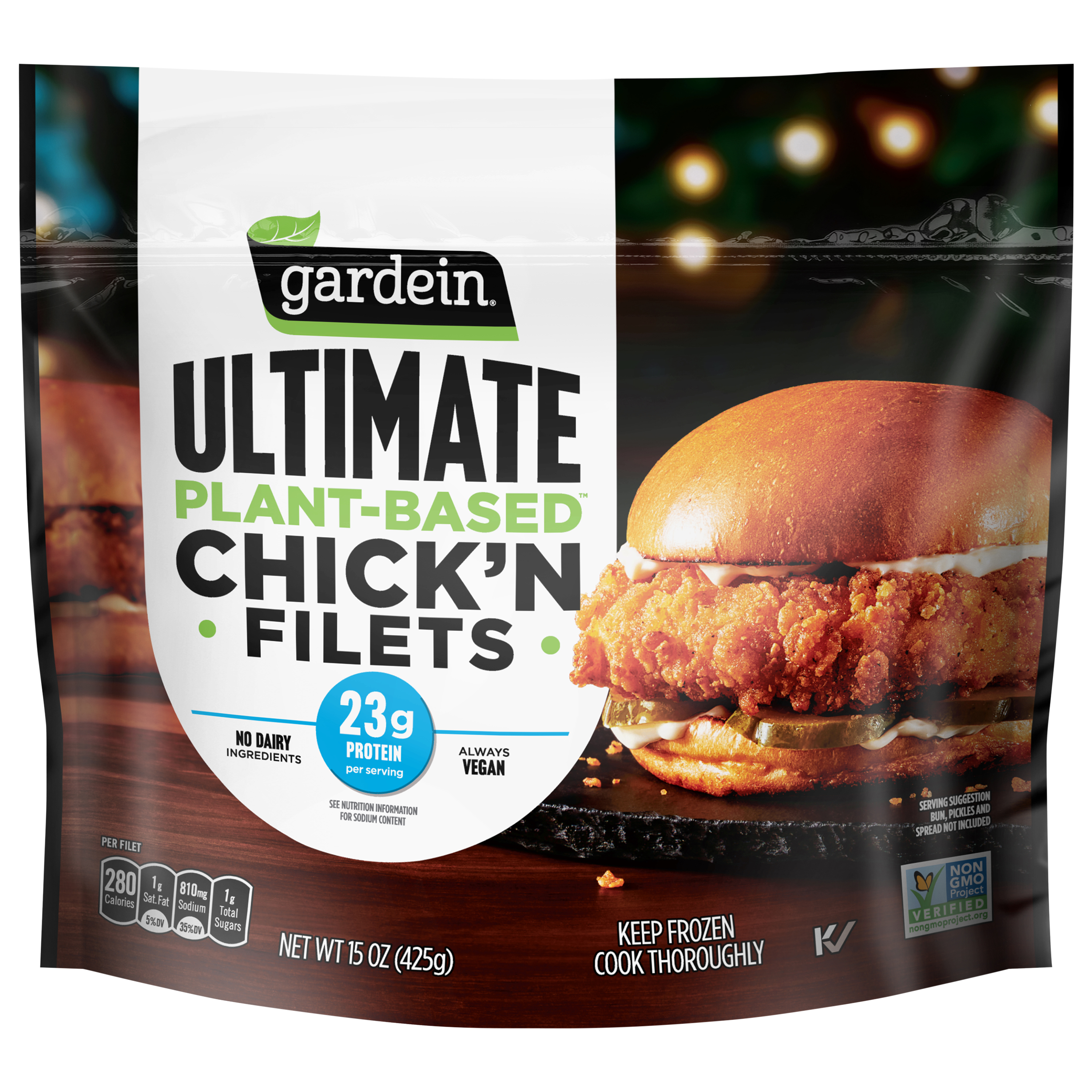 Gardein Ultimate Plant-Based Chick'n Filets, Vegan, Frozen, 15 oz.