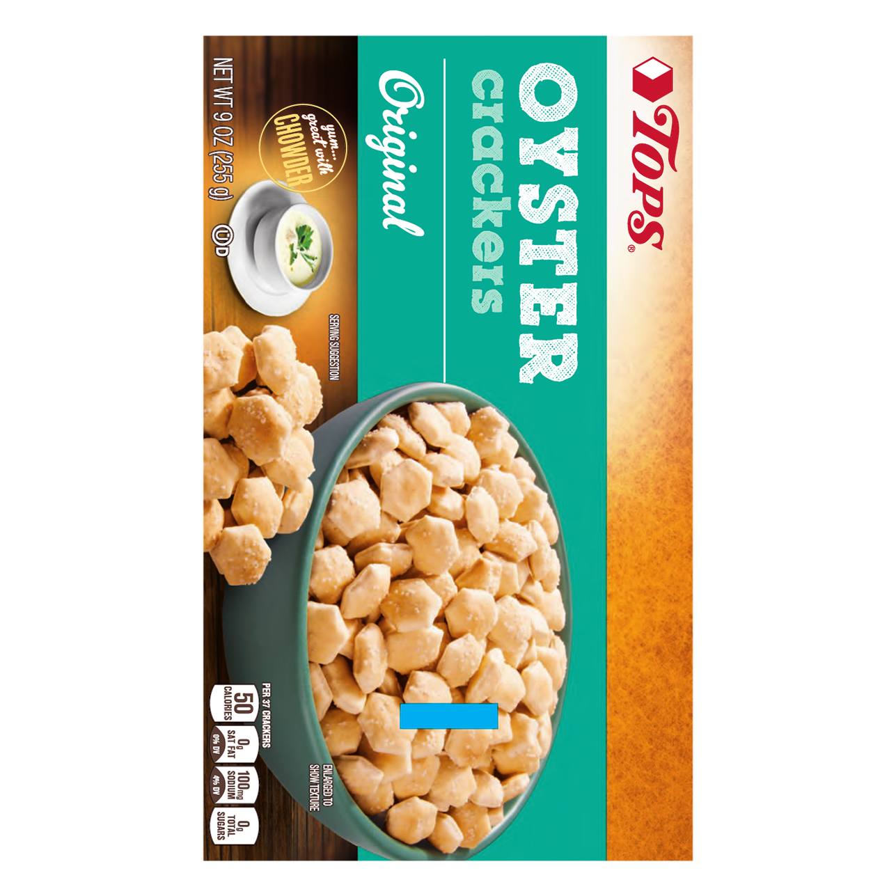 Tops Oyster Original Crackers 9 oz