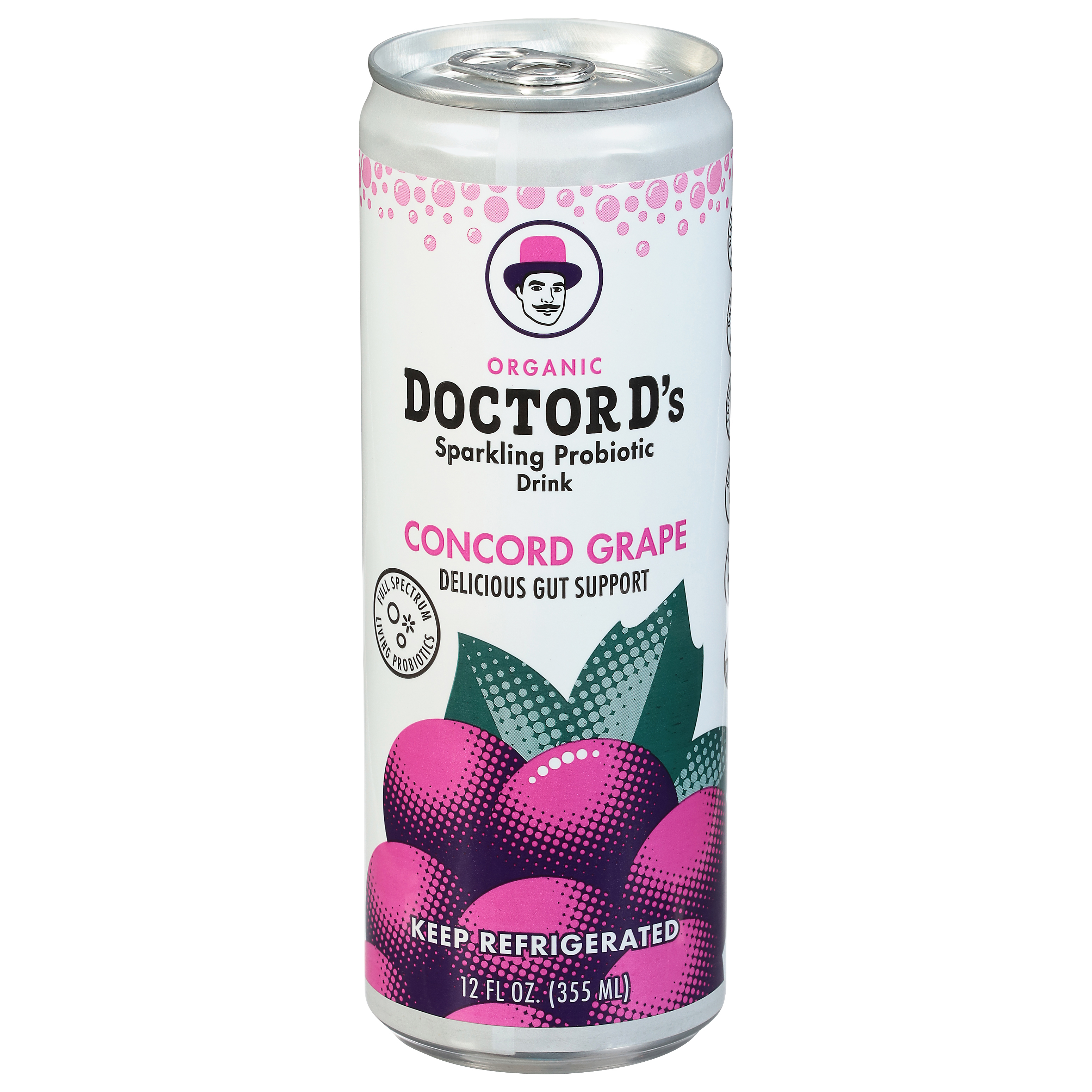 Doctor D's Organic Concord Grape Sparkling Probiotic Drink