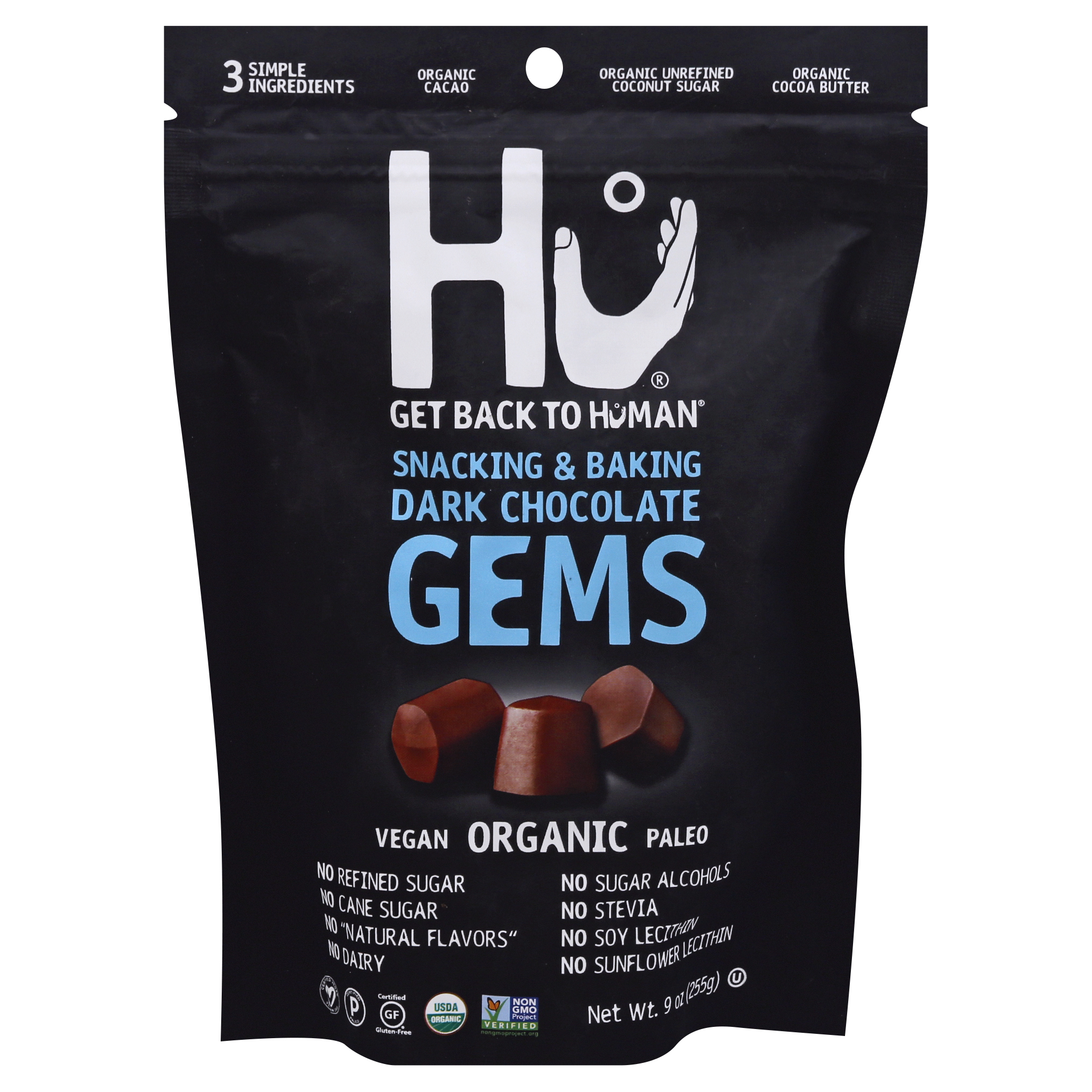 Hu Organic Snacking & Baking Dark Chocolate Gems