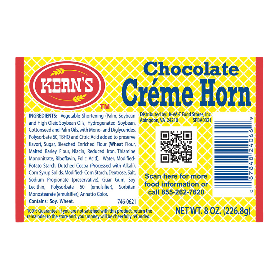 Kern's Chocolate Creme Horn 8 oz