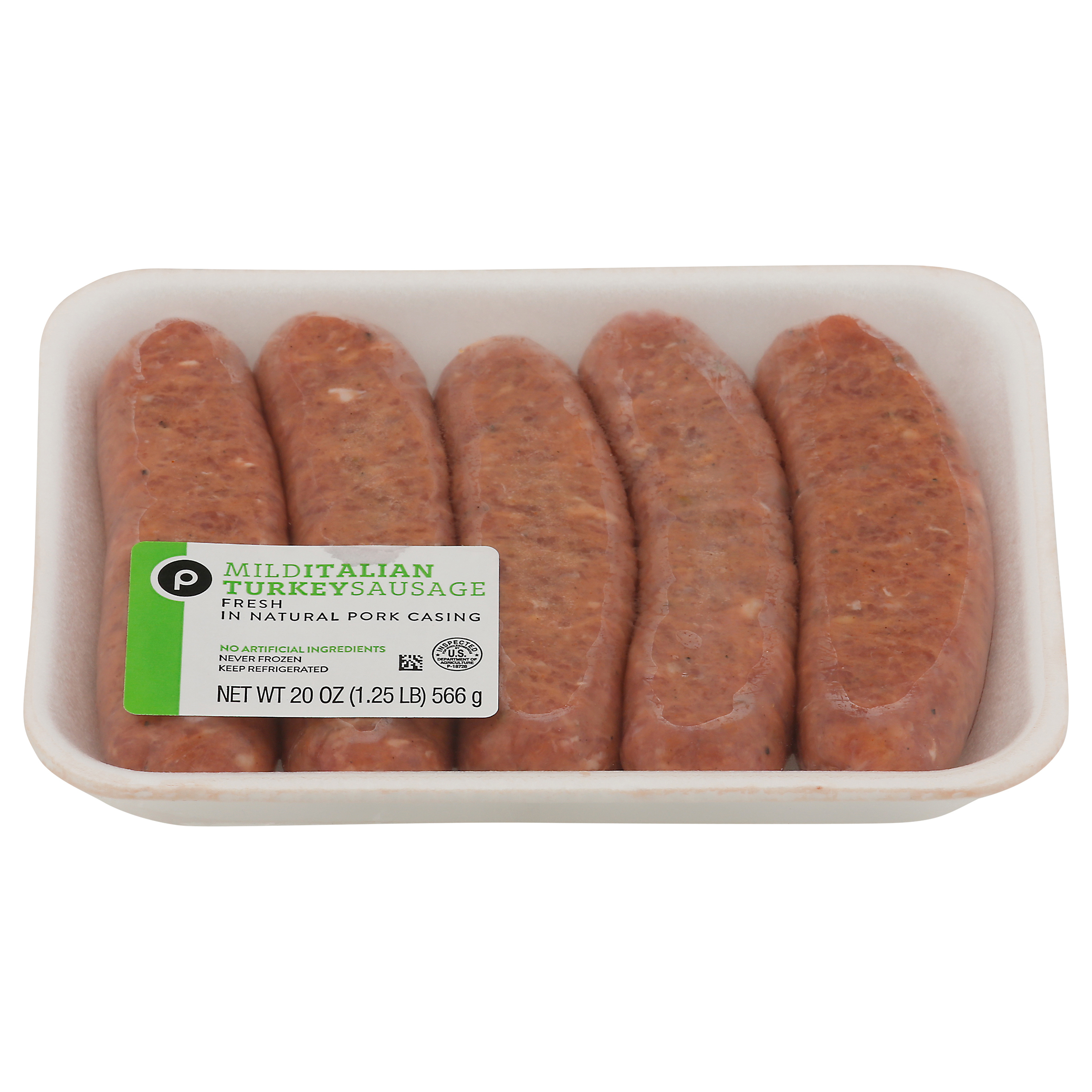 Publix Fresh Mild Italian Turkey Sausage in Natural Pork Casing 20 oz