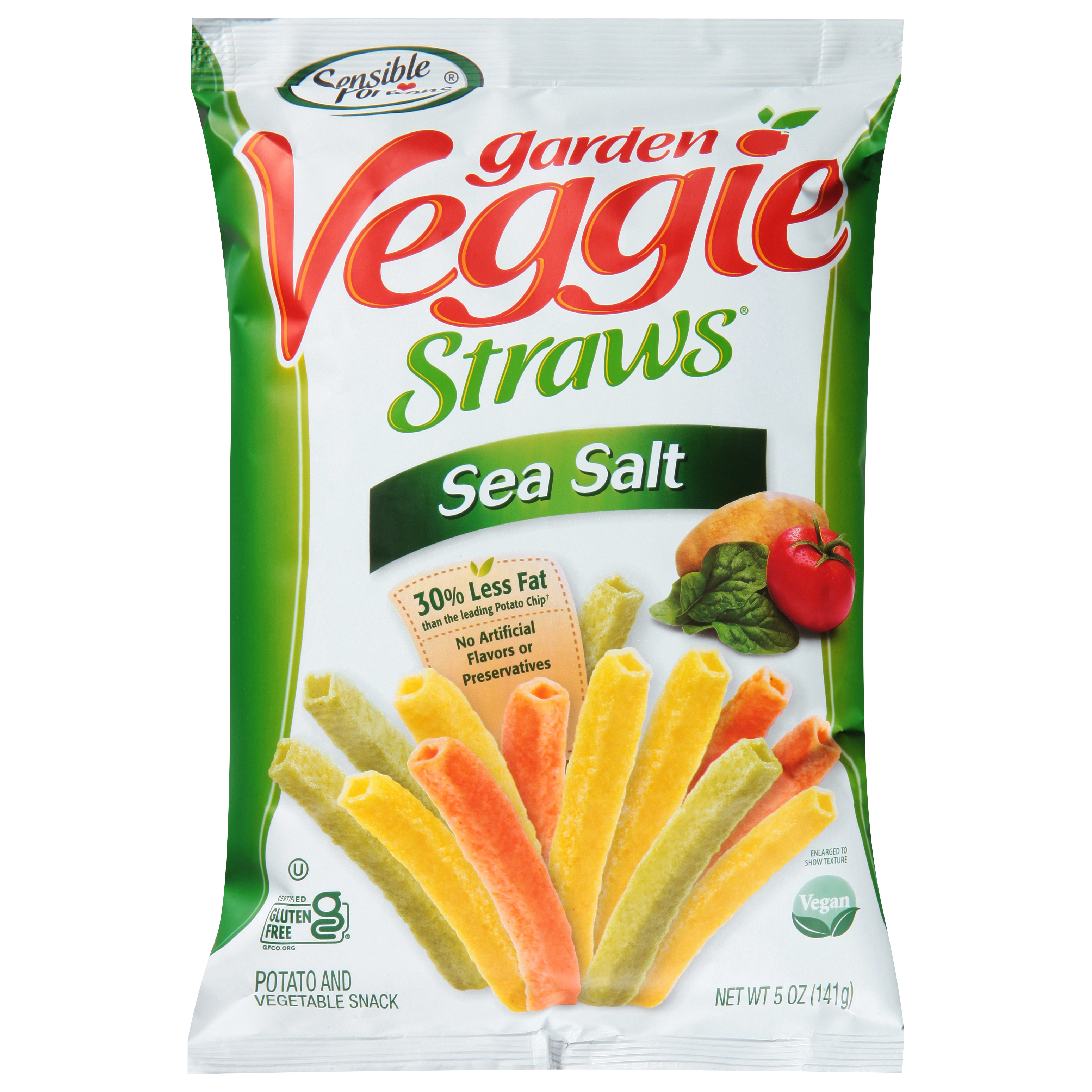 Sensible Portions Garden Veggie Straws Sea Salt Potato and Vegetable Snack