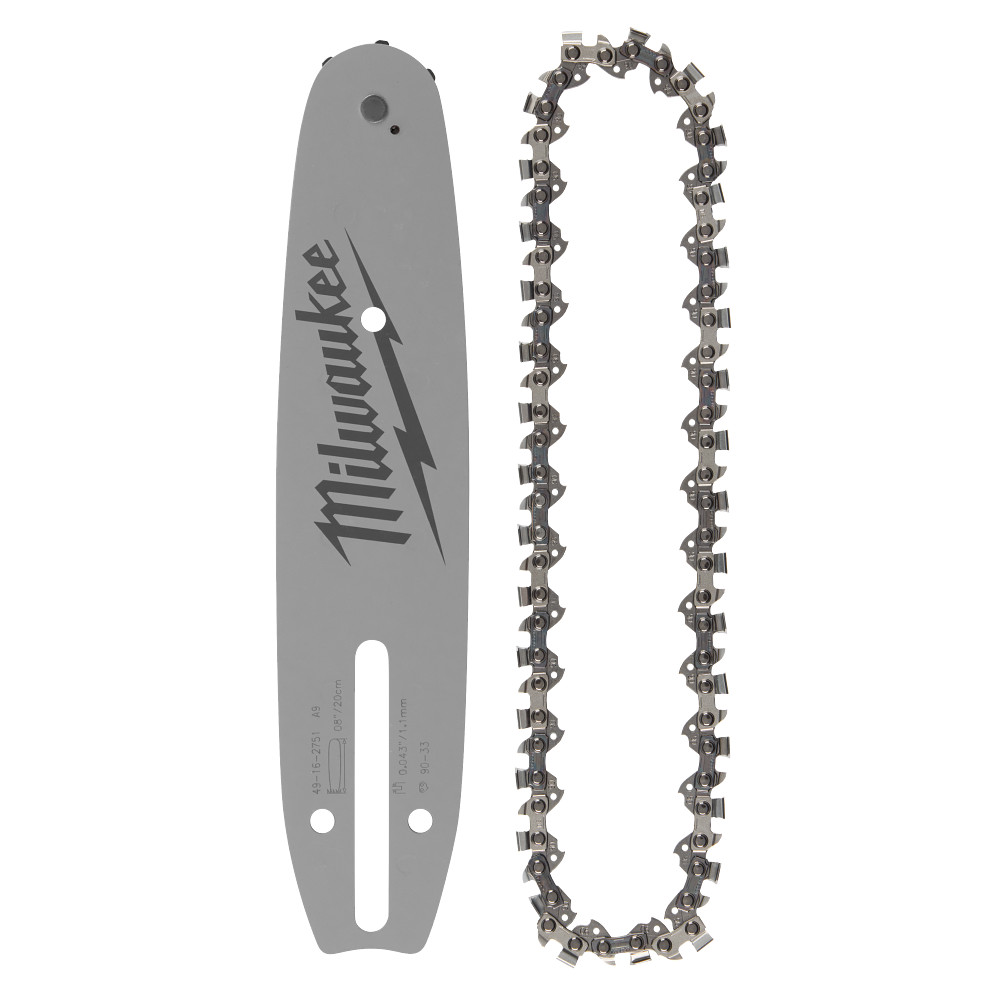 8"  3/8" LOW PROFILE Pitch, .043" Gauge Saw Chain and Guide Bar Set