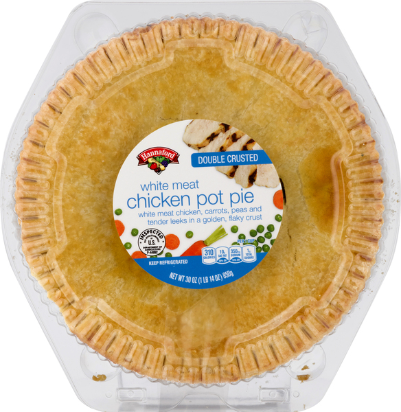 Hannaford Double Crusted White Meat Chicken Pot Pie 30 oz CONTAINER