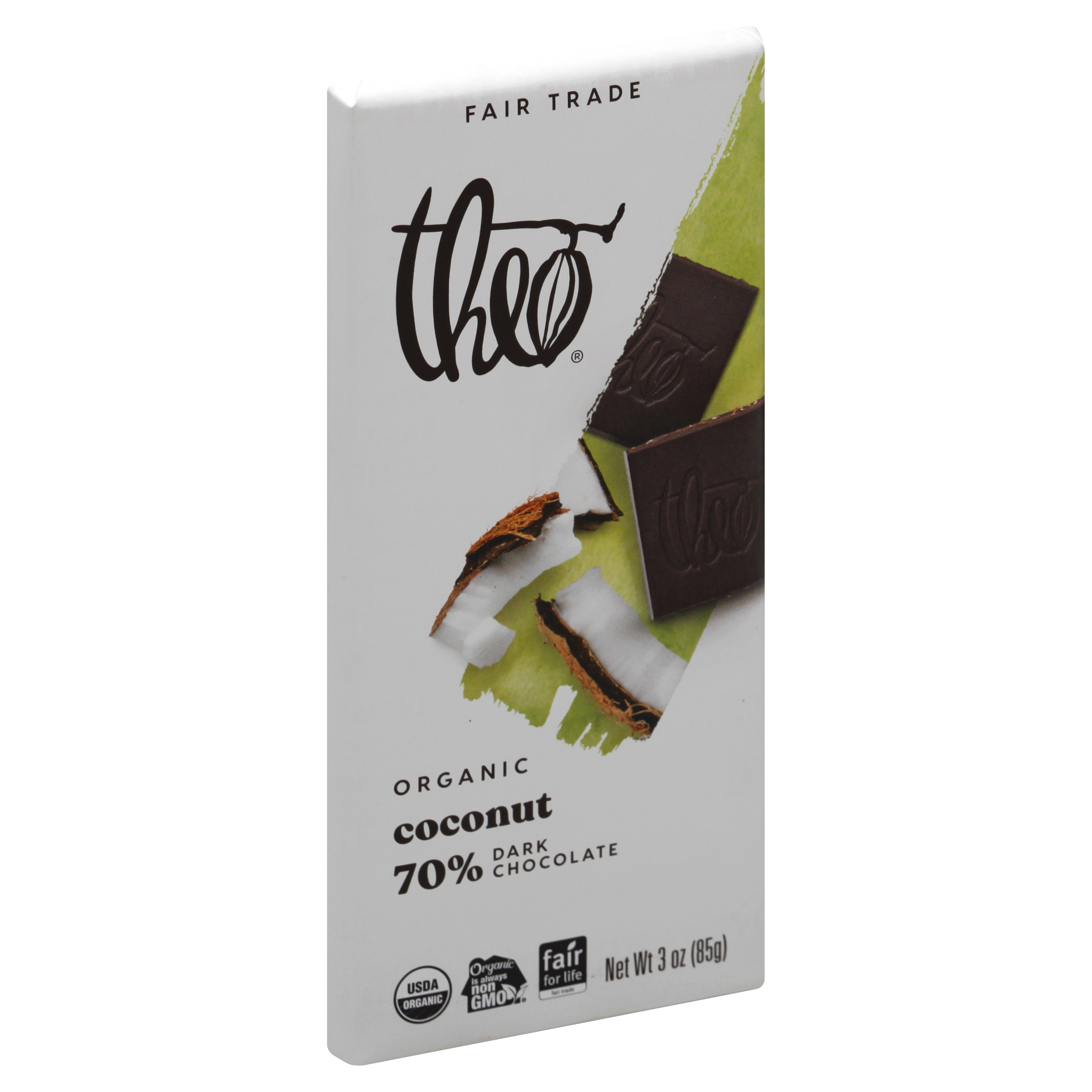 Theo Organic 70% Coconut Dark Chocolate