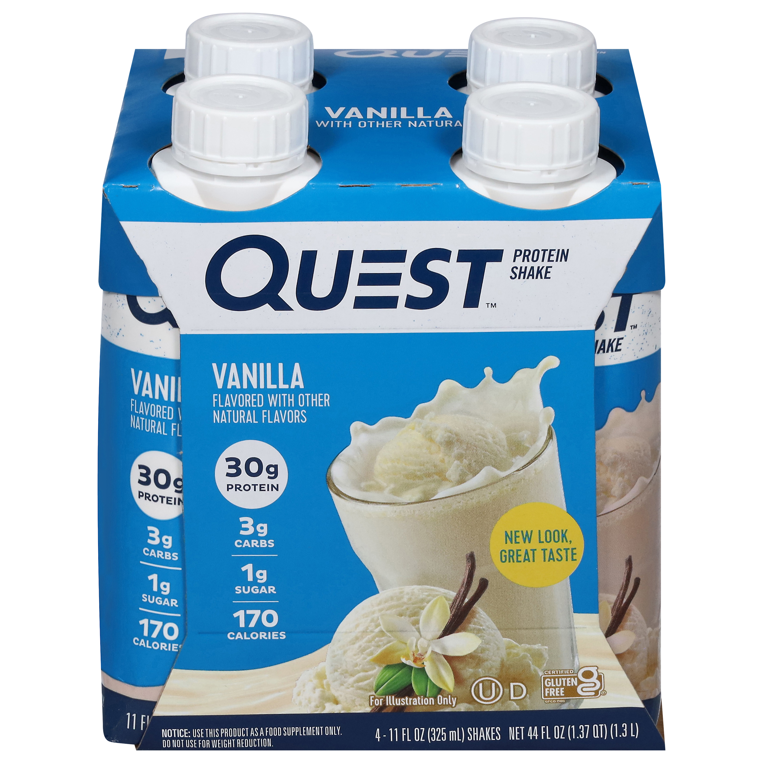 Quest Vanilla Protein Shake 4 - 11 fl oz Shakes