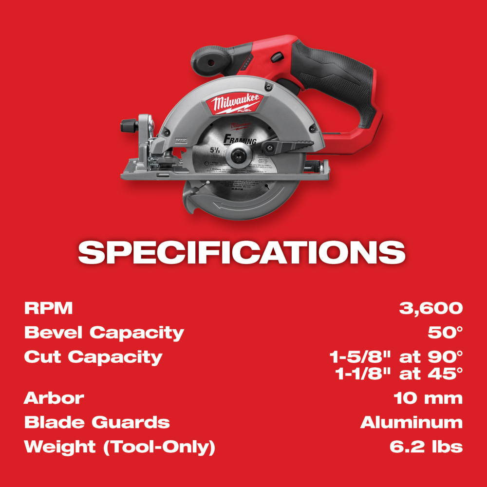 M12 FUEL CIRC SAW - BARE - Matériaux Miron Plus