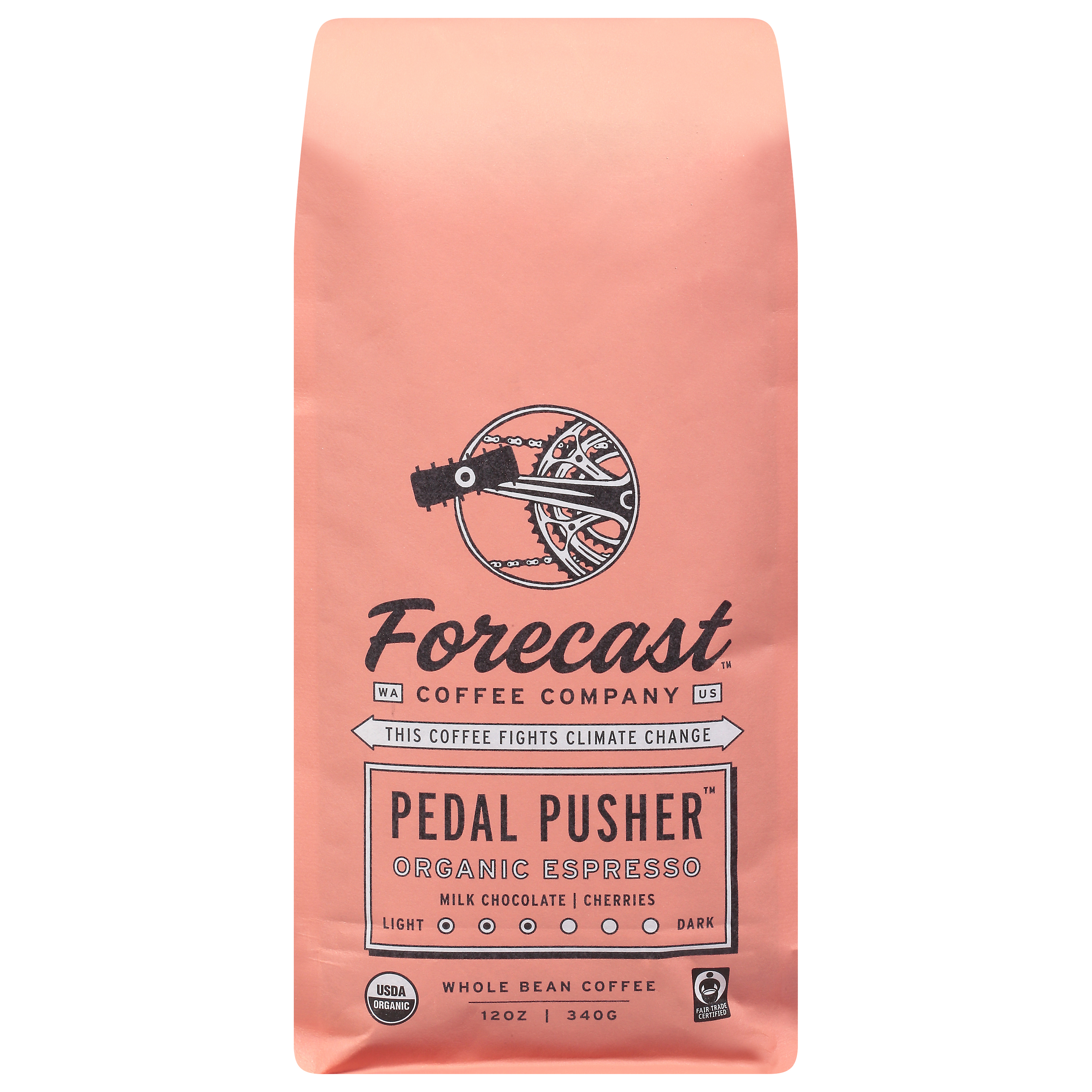 Forecast Coffee Company Organic Milk Chocolate Cherries Pedal Pusher Whole Bean Coffee