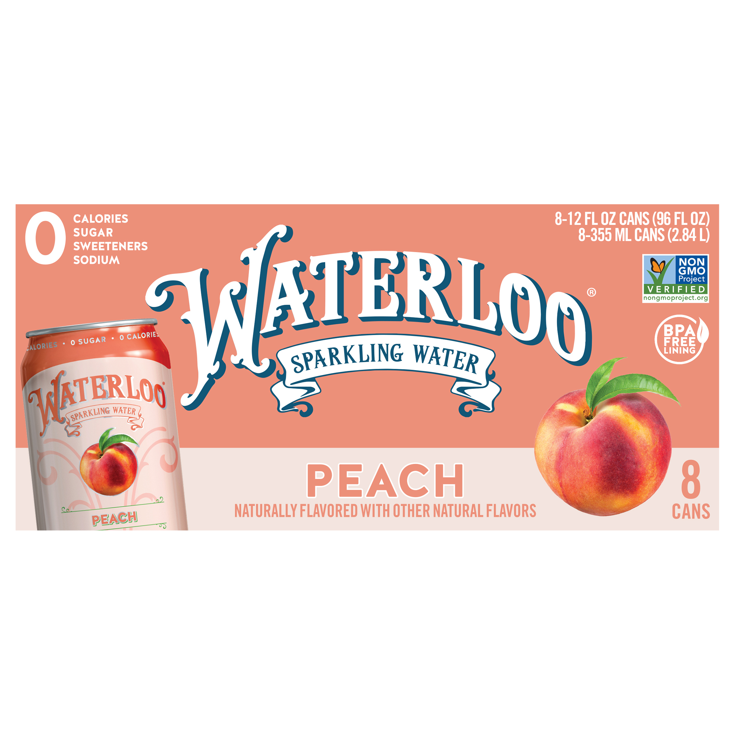 Waterloo Peach Sparkling Water