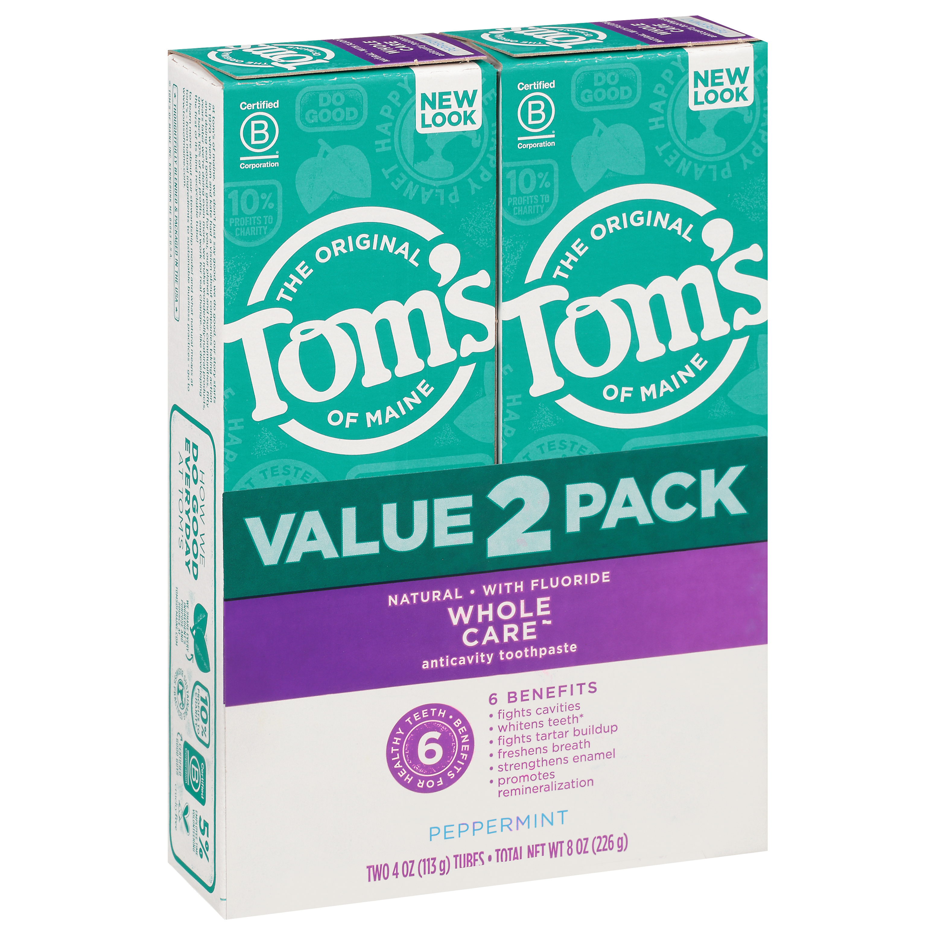 Tom's of Maine Whole Care Peppermint Natural Anticavity Toothpaste
