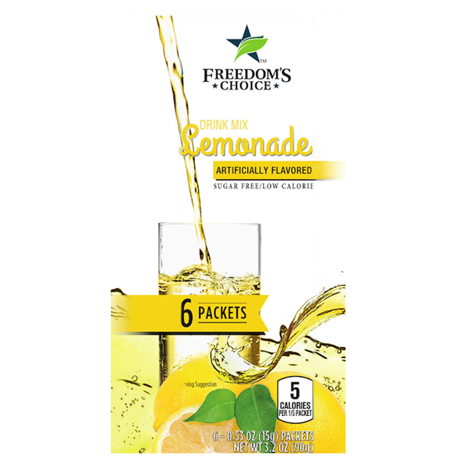 Freedom's Choice Lemonade Drink Mix 6 0.53 oz Packets