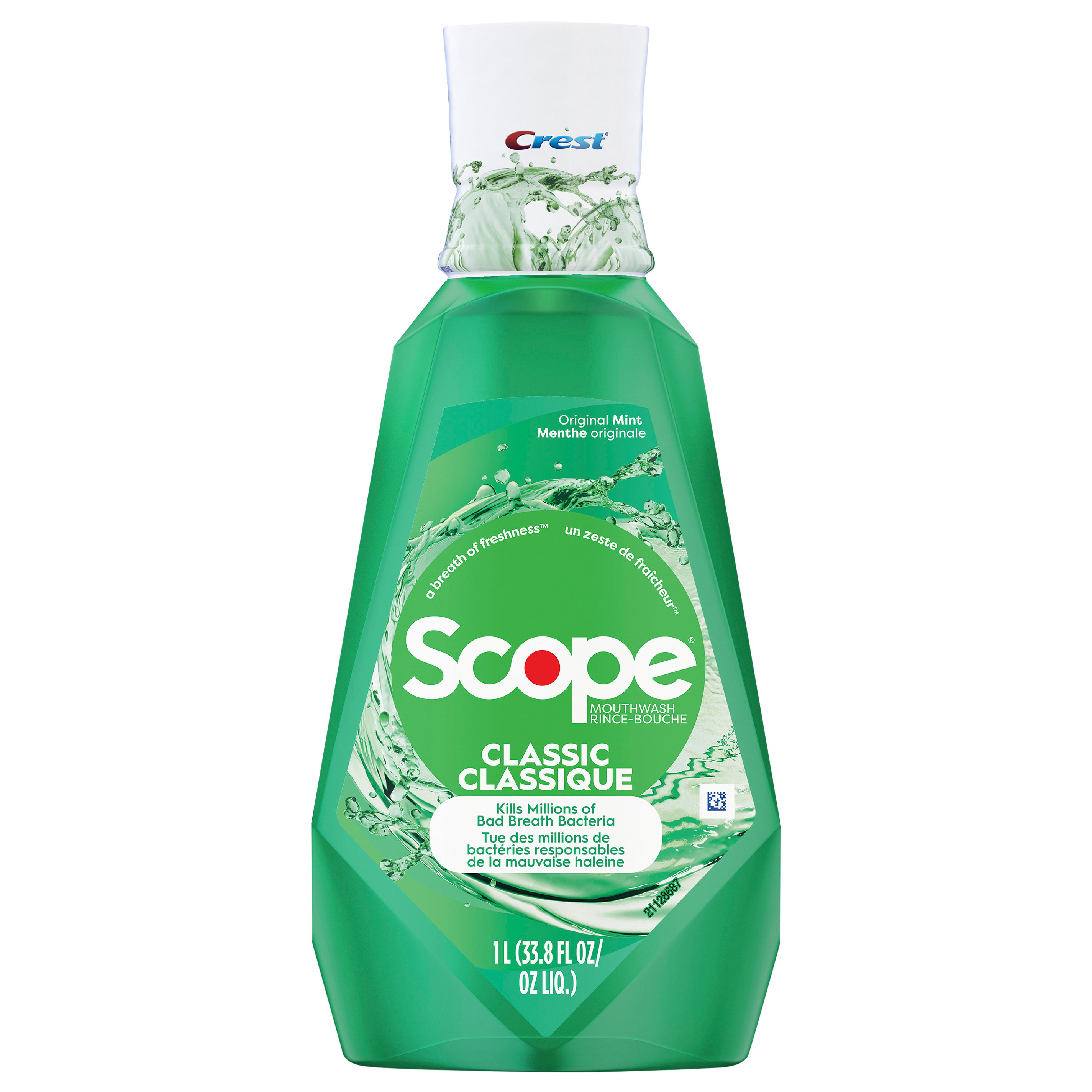 Crest Scope Classic Mouthwash, Original Mint, 1L