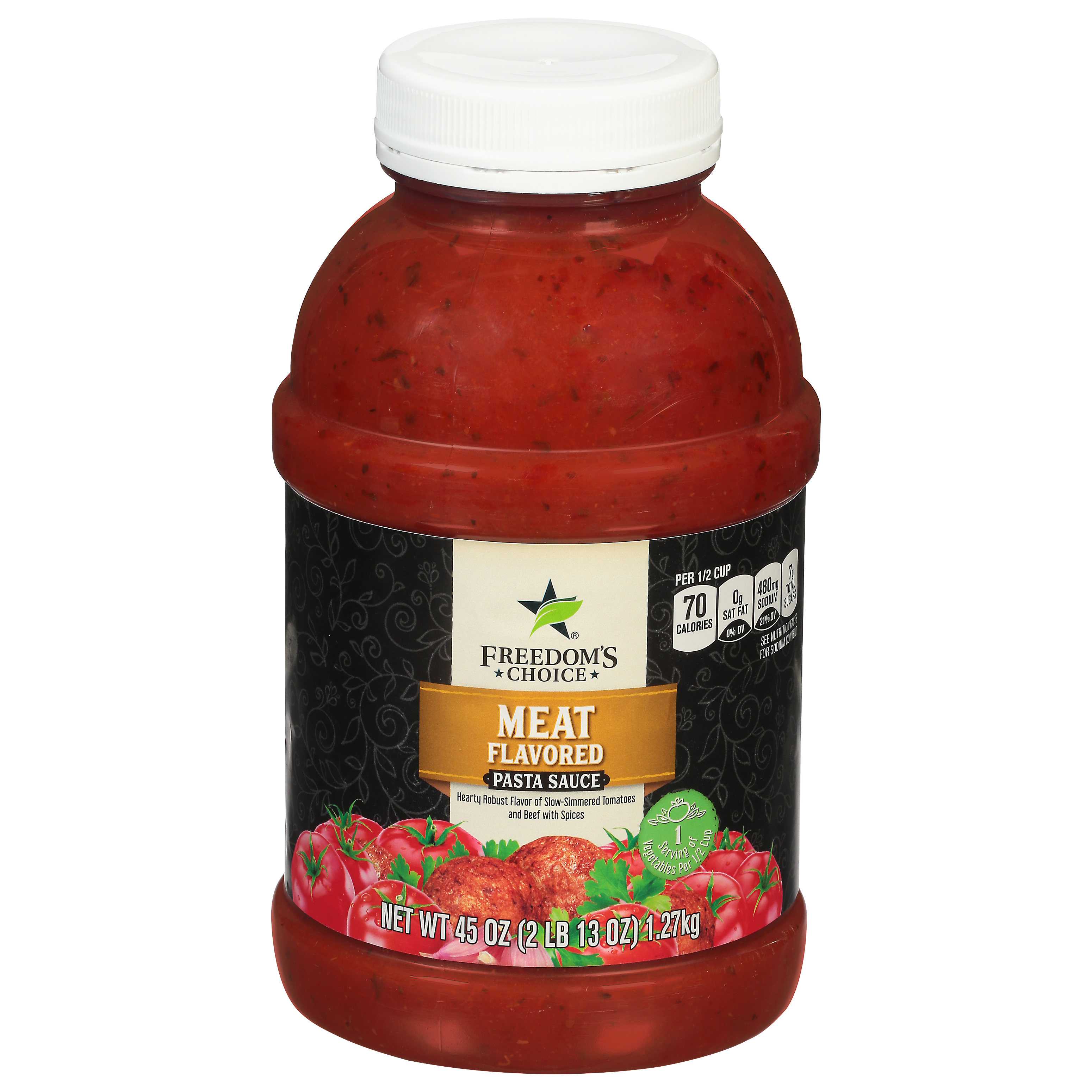 Freedom's Choice Meat Flavored Pasta Sauce 45 oz