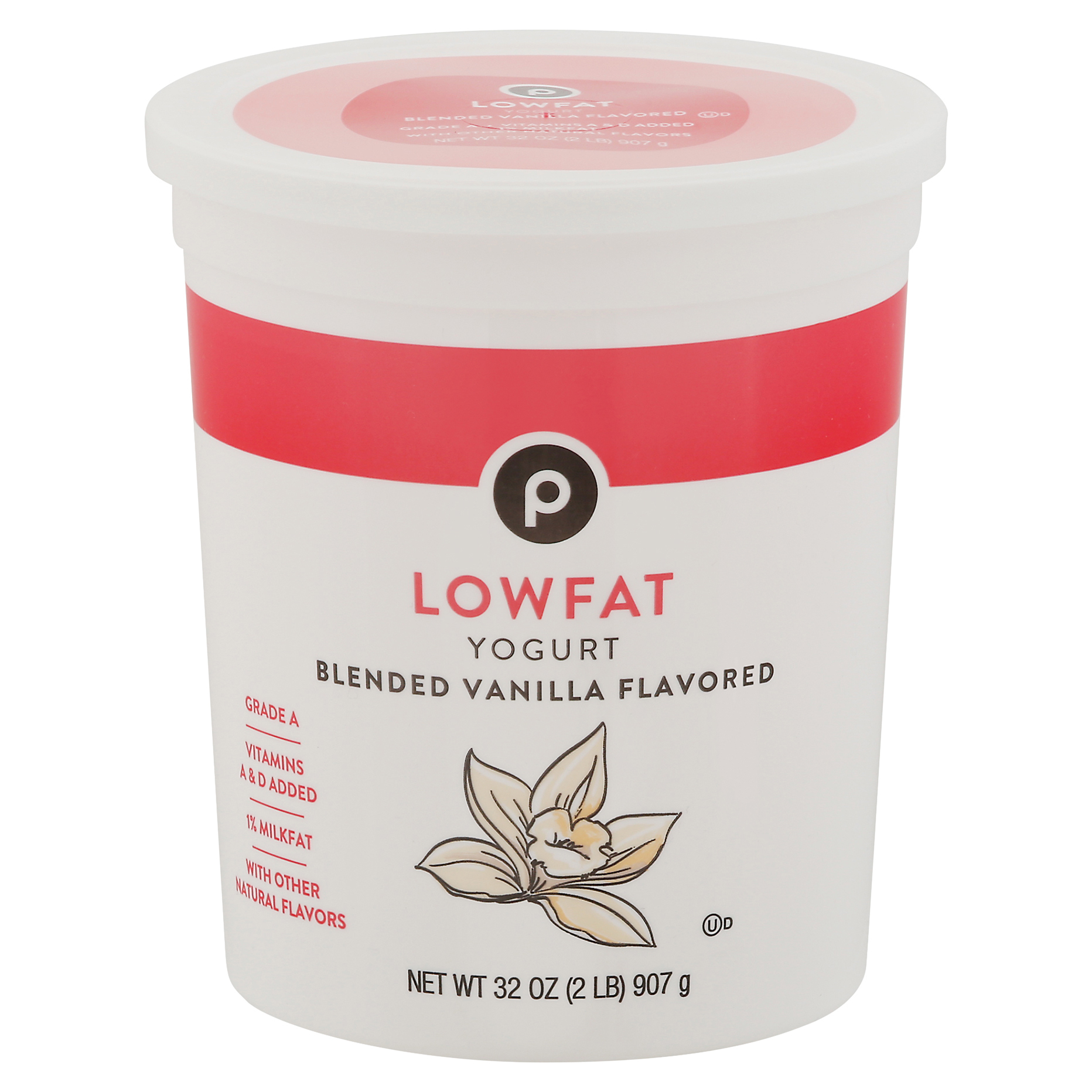 Publix Lowfat Blended Vanilla Flavored Yogurt 32 oz
