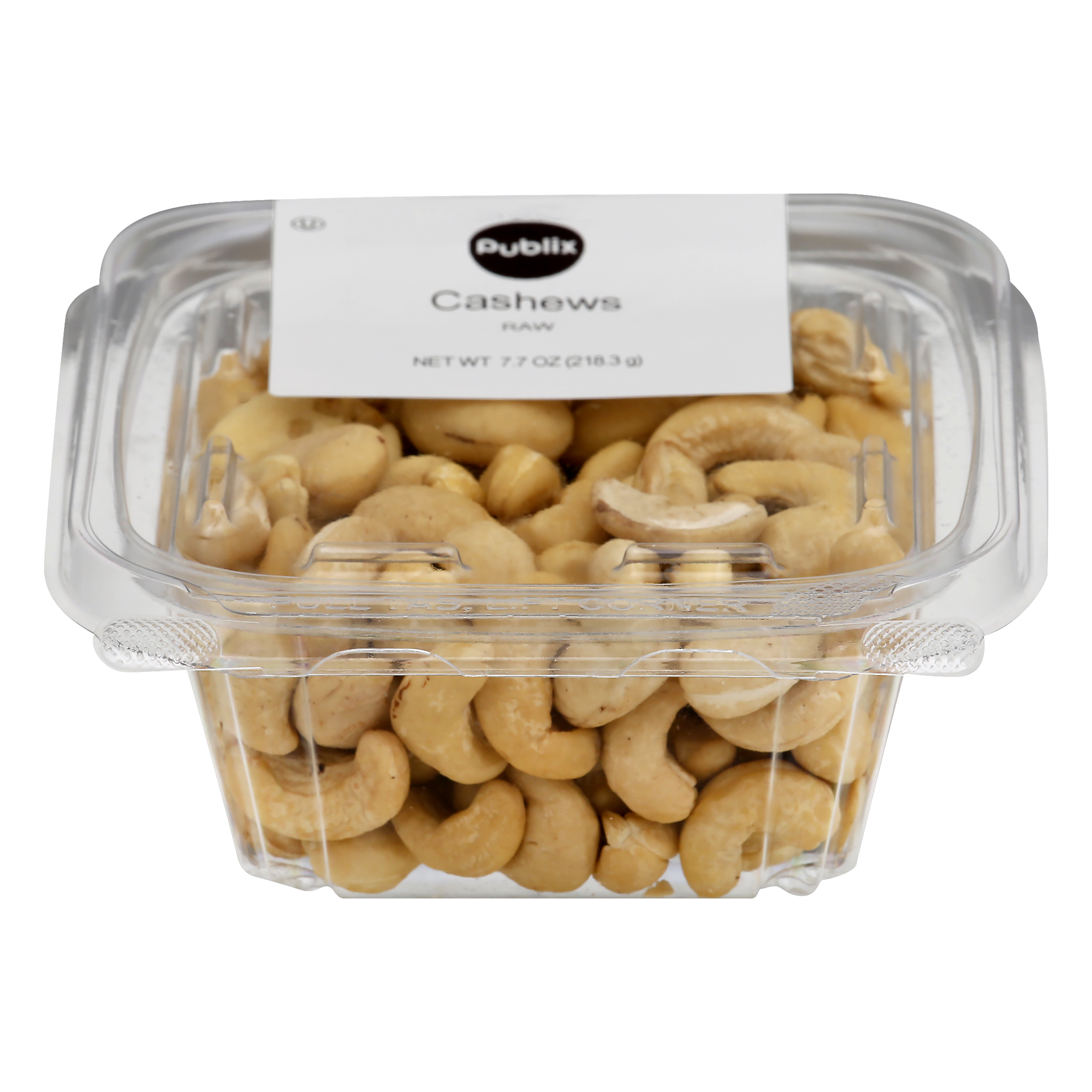Publix Raw Cashews 7.7 oz PLASTIC CONTAINER