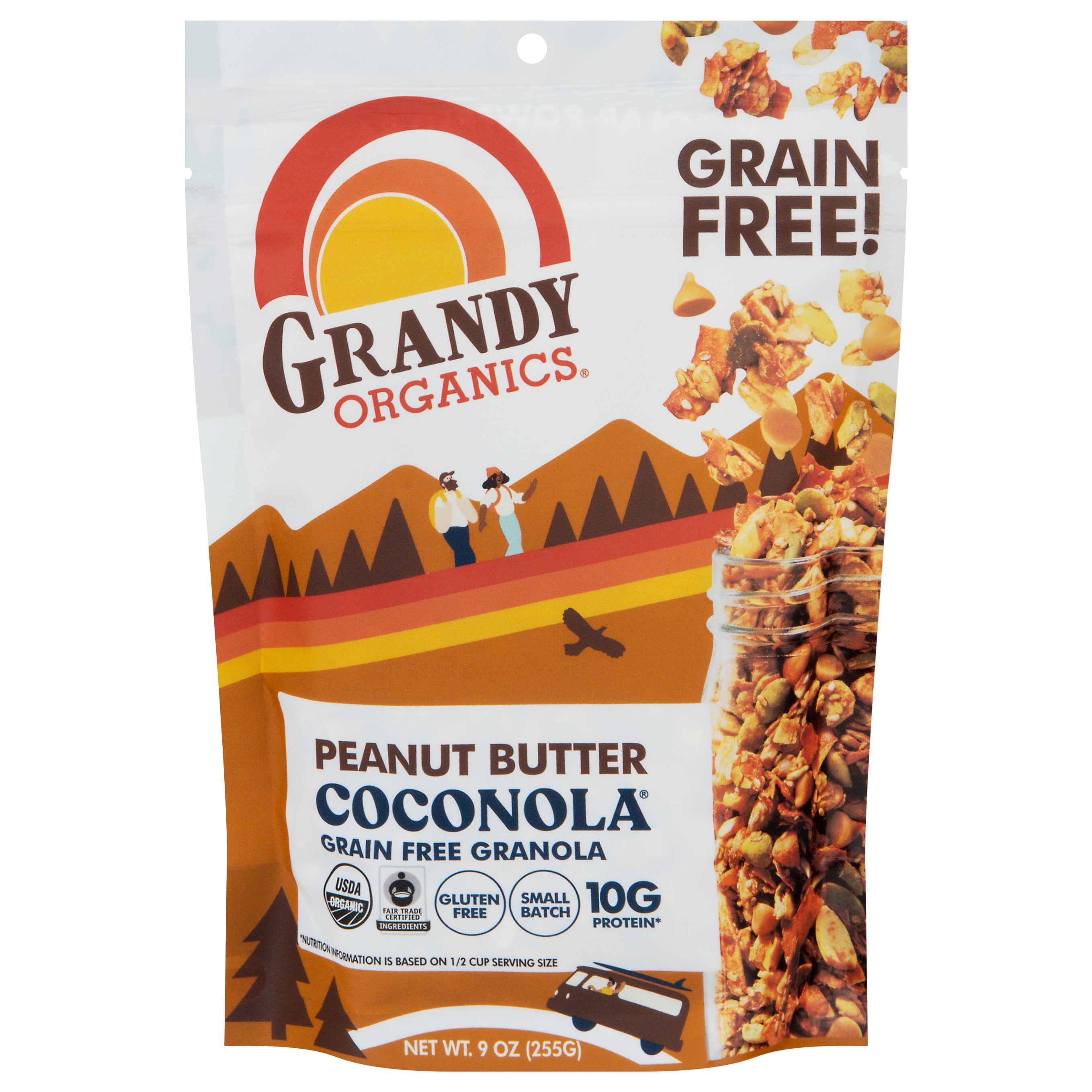 Grandy Organics Coconola Grain Free Peanut Butter Granola