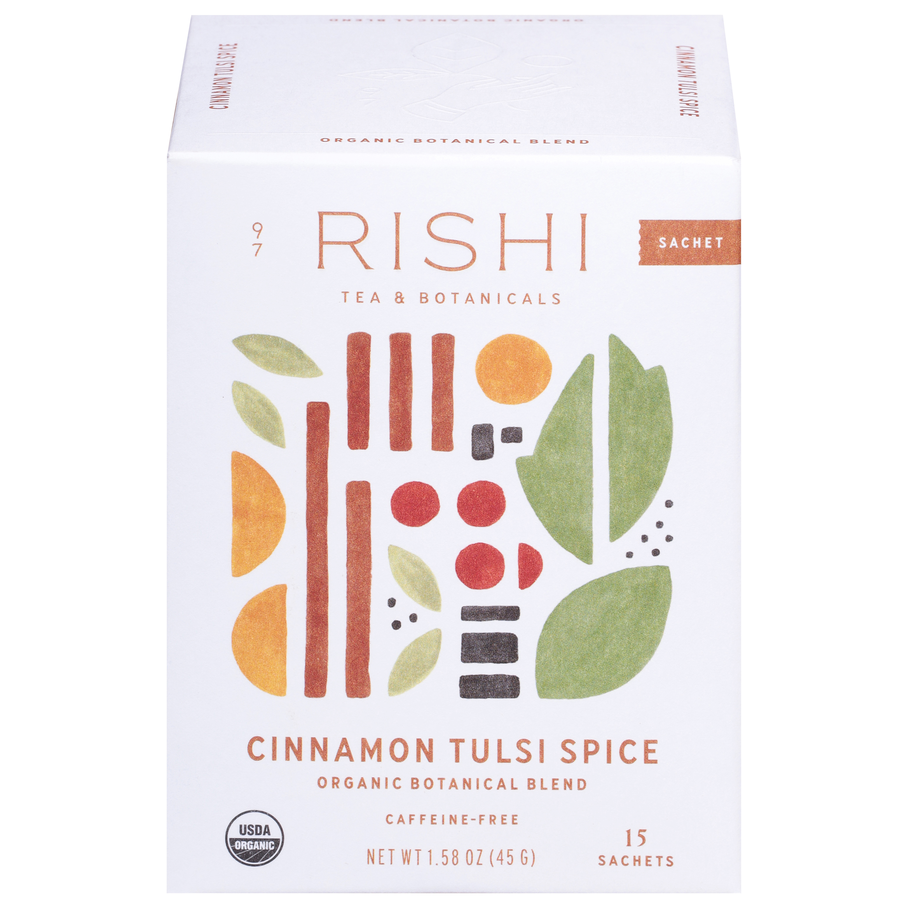 Rishi Organic Sachets Cinnamon Tulsi Spice Botanical Blend