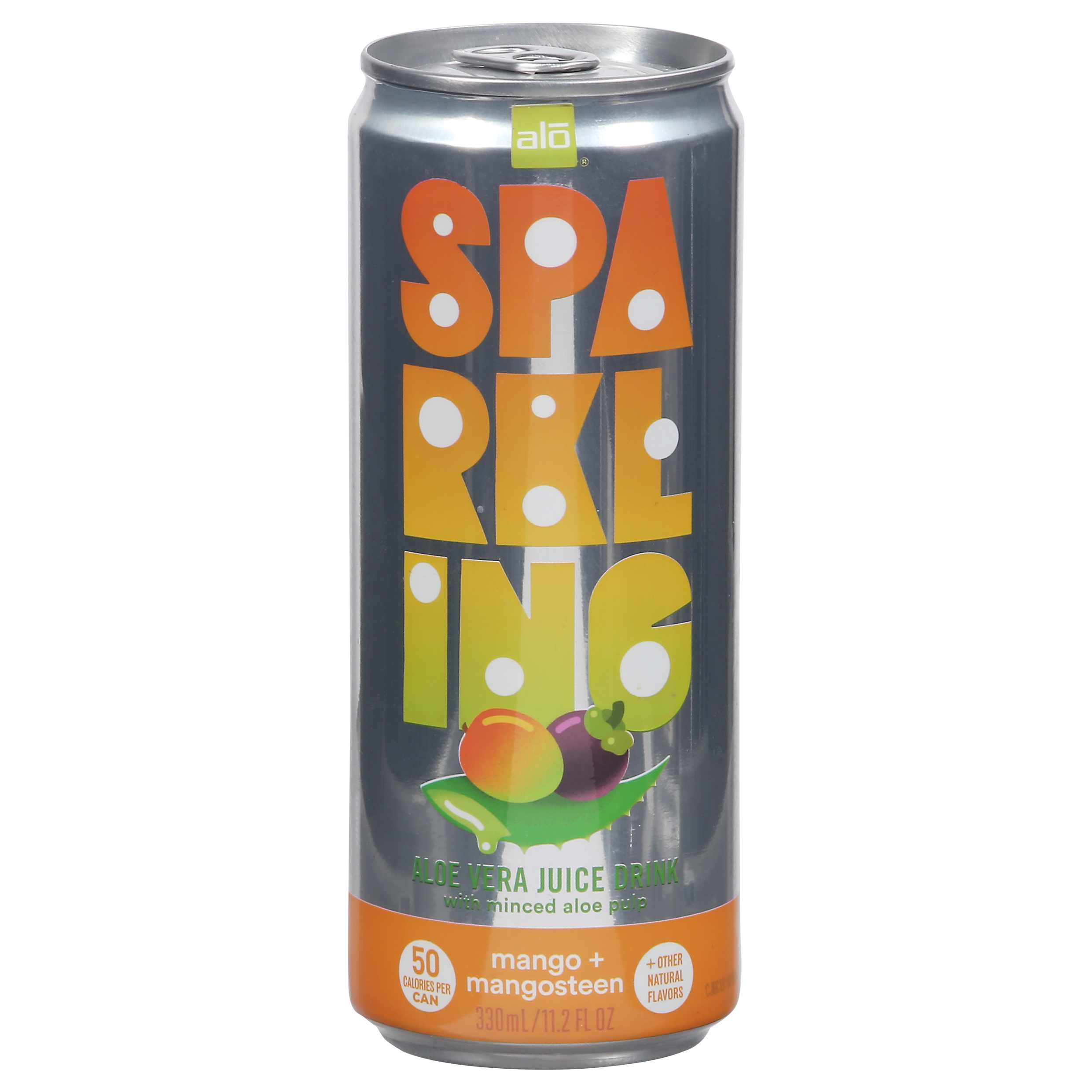 Alo Sparkling Aloe Vera Mango + Mangosteen Juice Drink