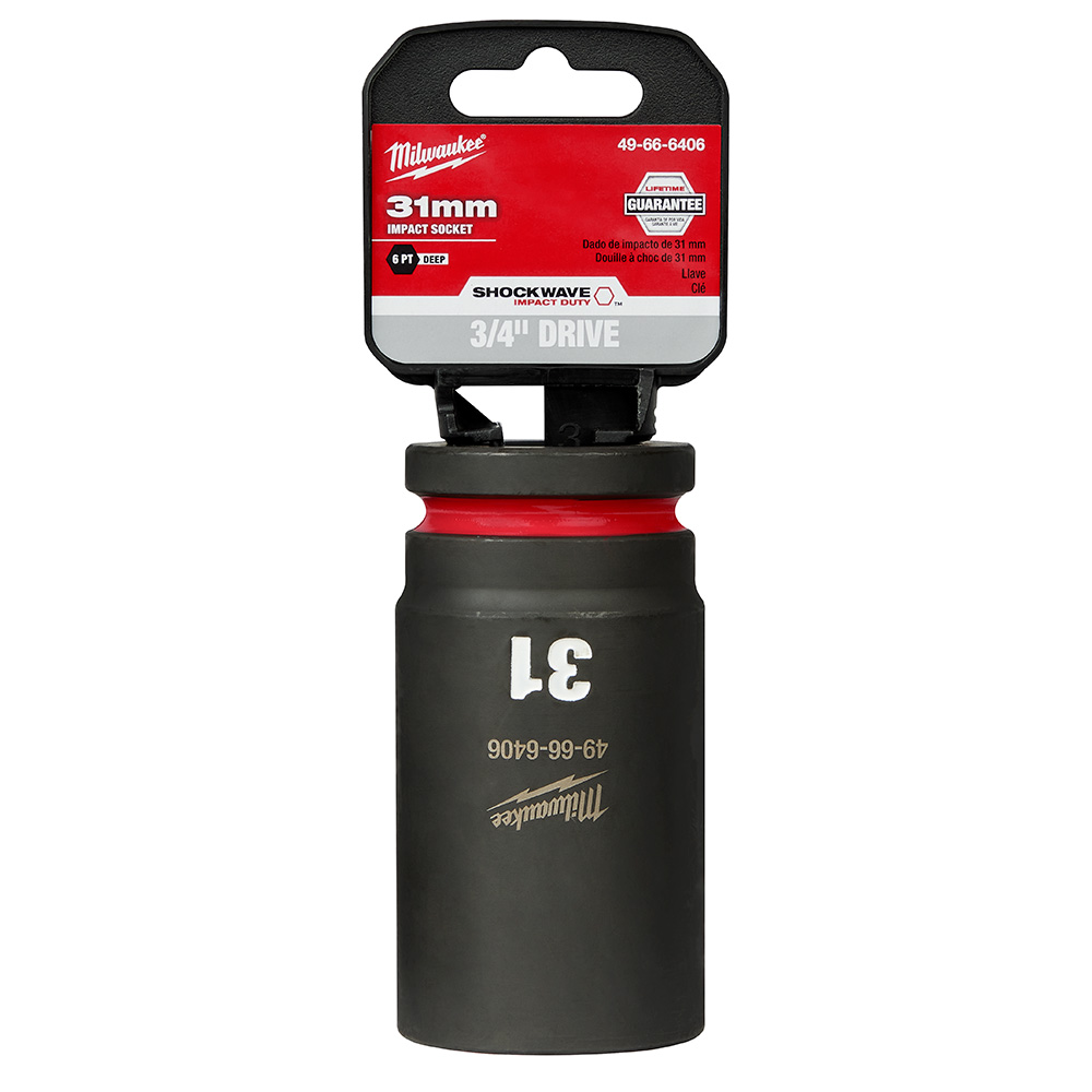 SHOCKWAVE Impact Duty 3/4" Drive 31MM Deep 6 Point Socket