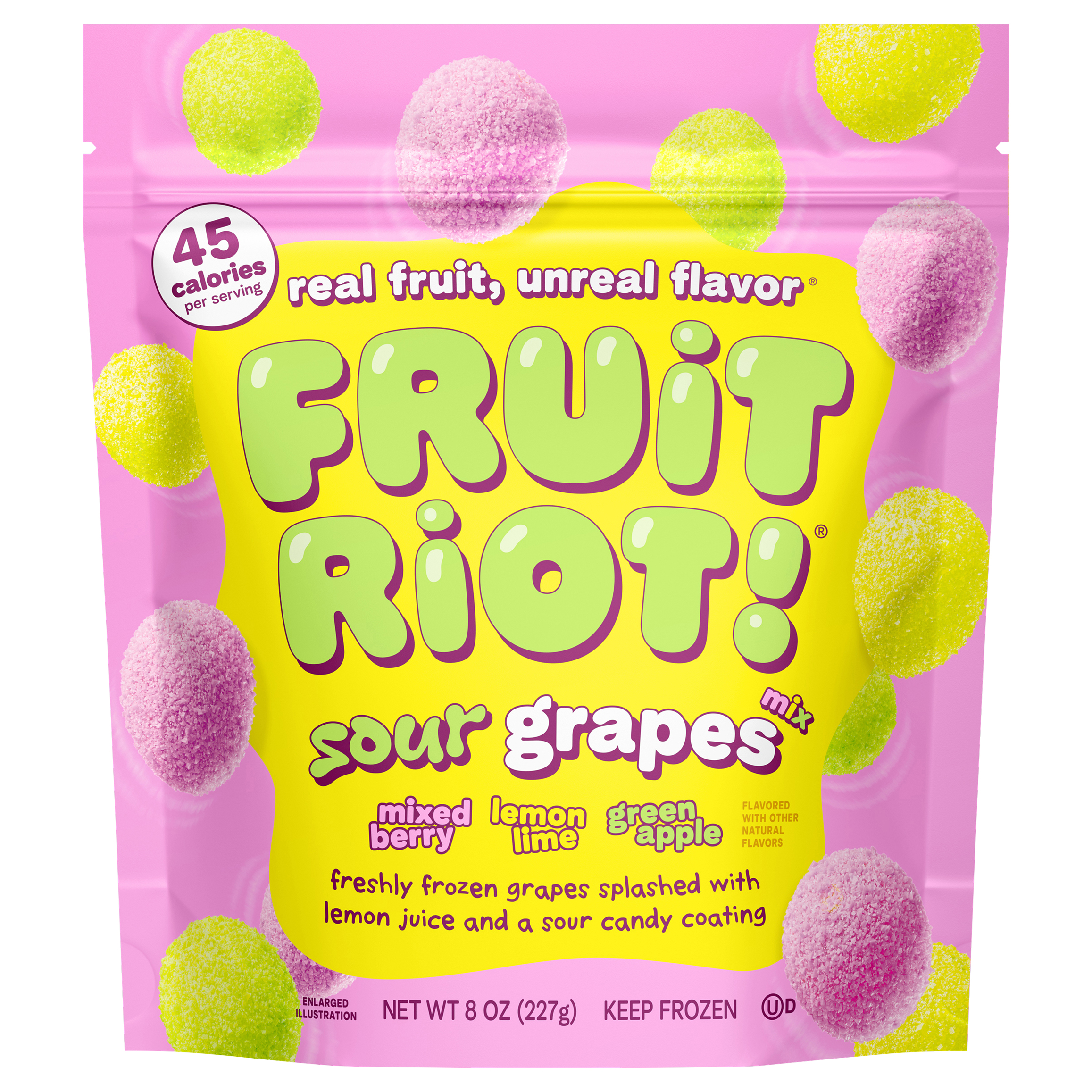 Fruit Riot 8 oz sour candy grapes mix