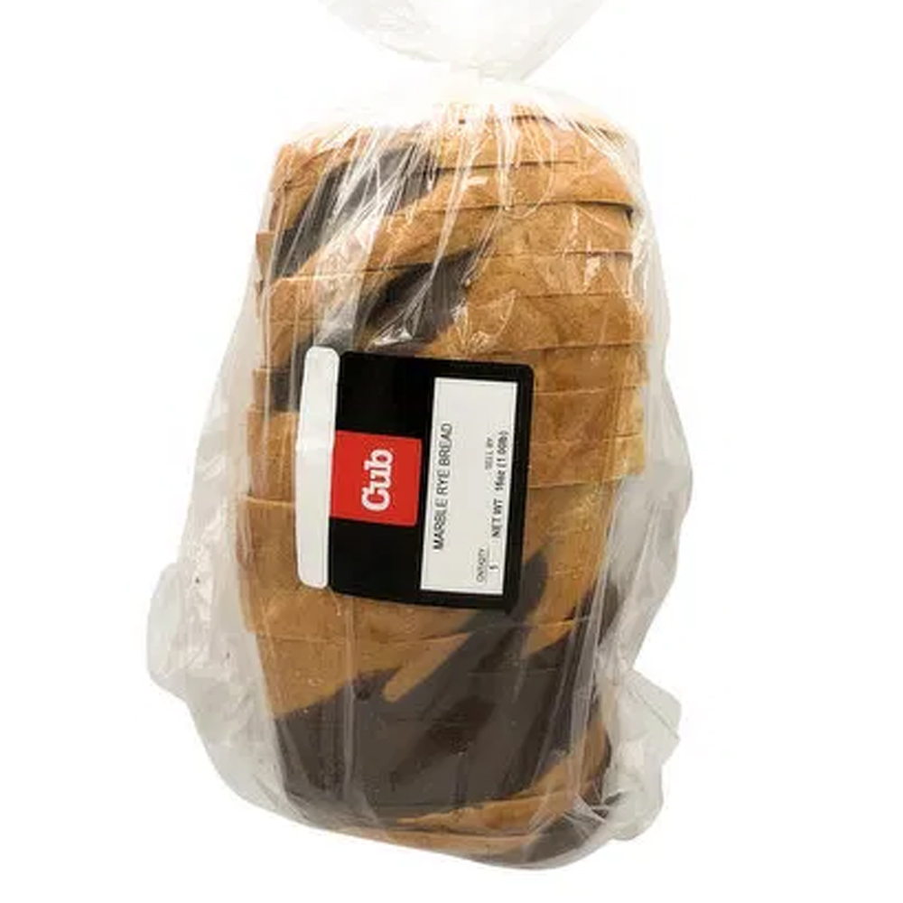 Cub Bakery Marble Rye Bread Sliced, 16 Ounce