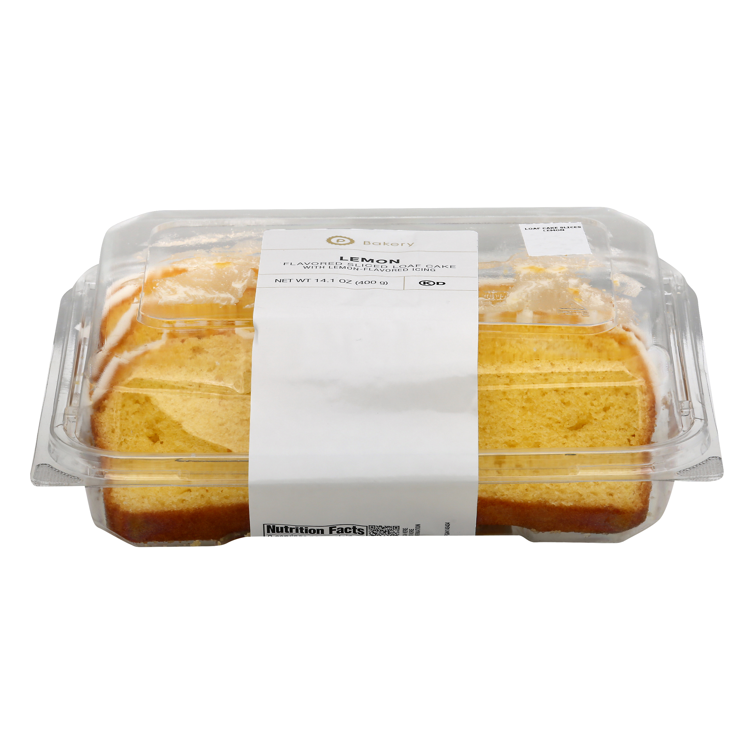 Publix Bakery Sliced Lemon Flavored Loaf Cake 14.1 oz PLASTIC CONTAINER