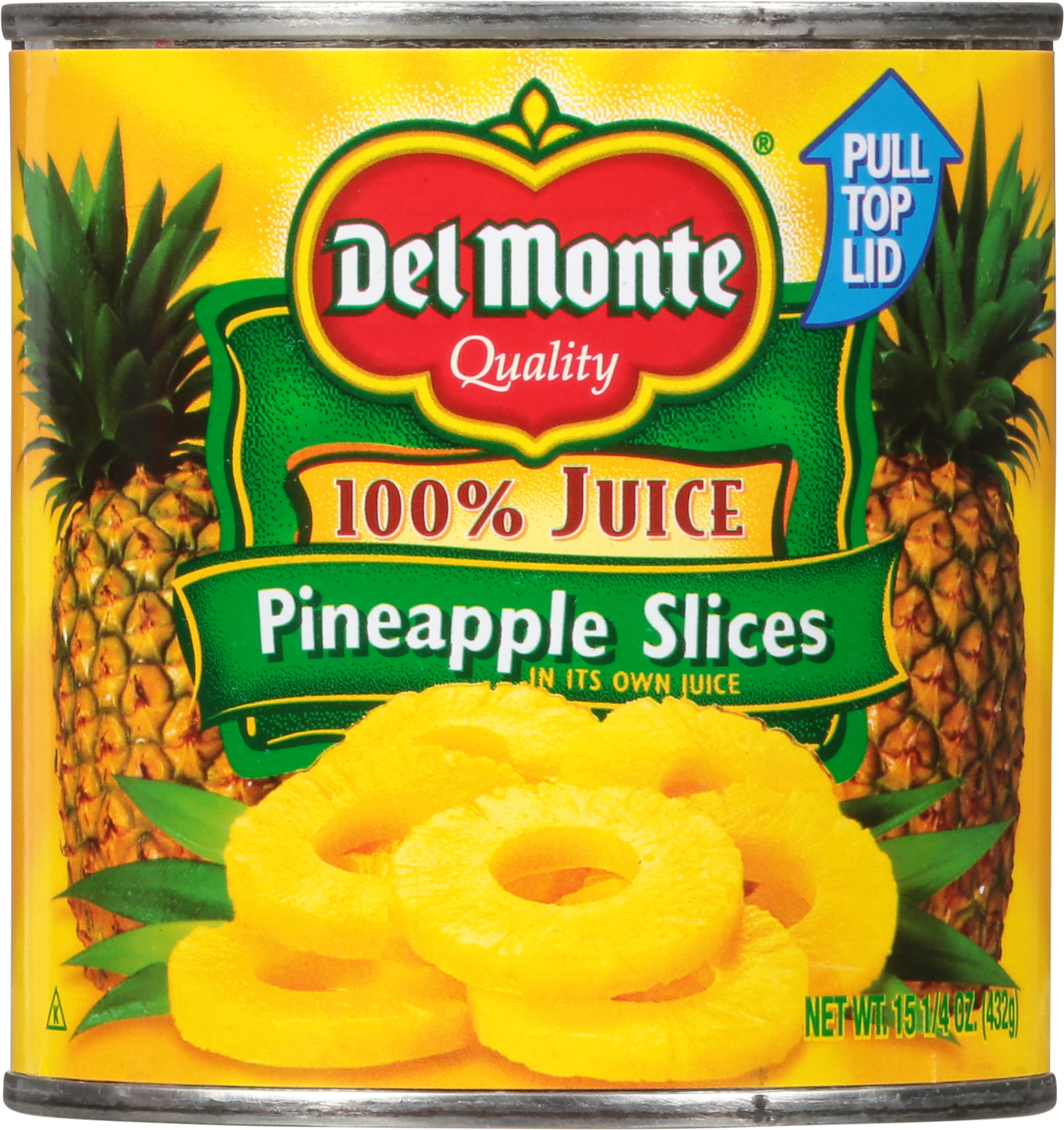 Del Monte 100% Juice Pineapple Slices 15.25 oz Can