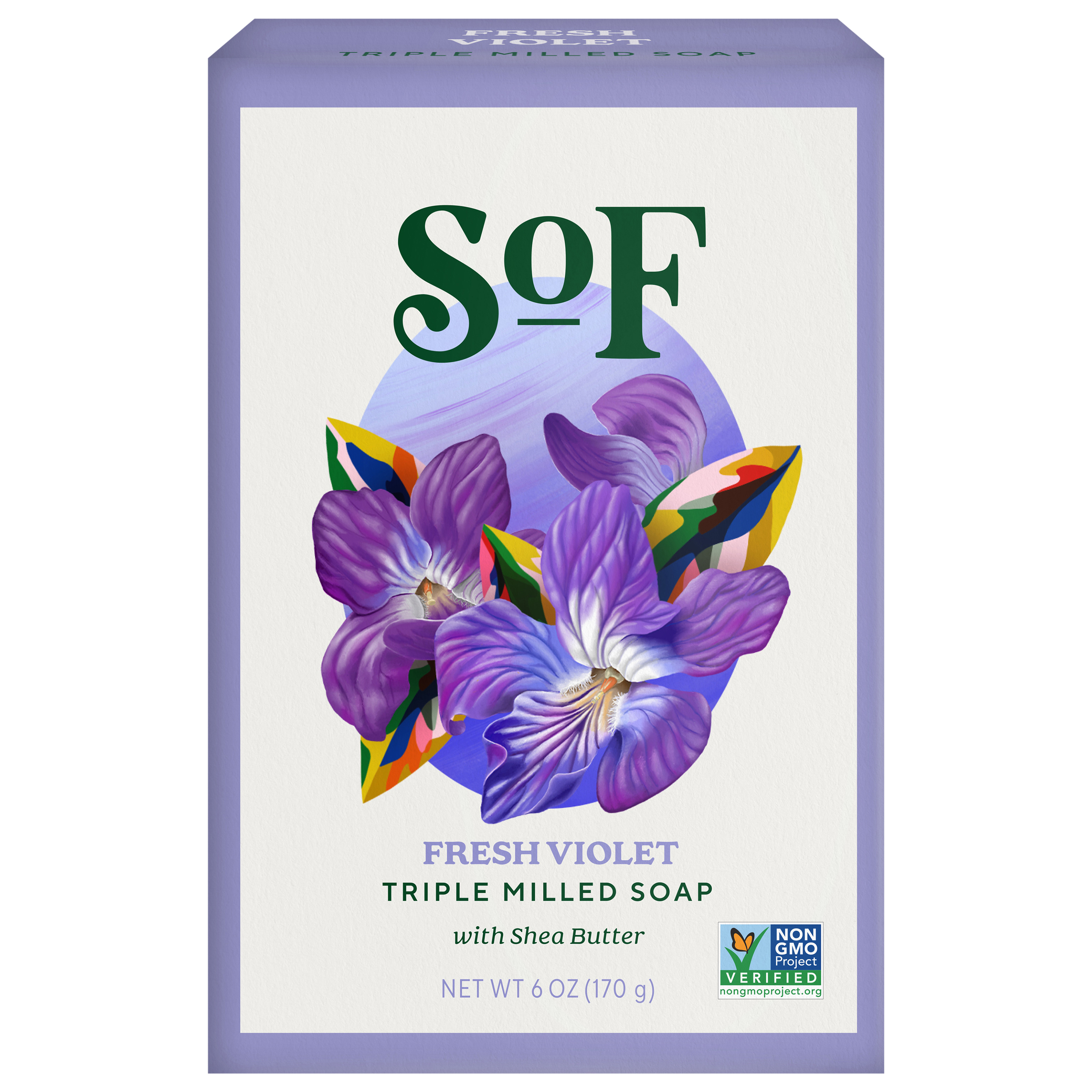 SOF Triple Milled Fresh Violet Soap with Shea Butter