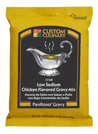 Custom Culinary - 1740 - PanRoast Low Sodium Chicken Flavored Gravy Mix
