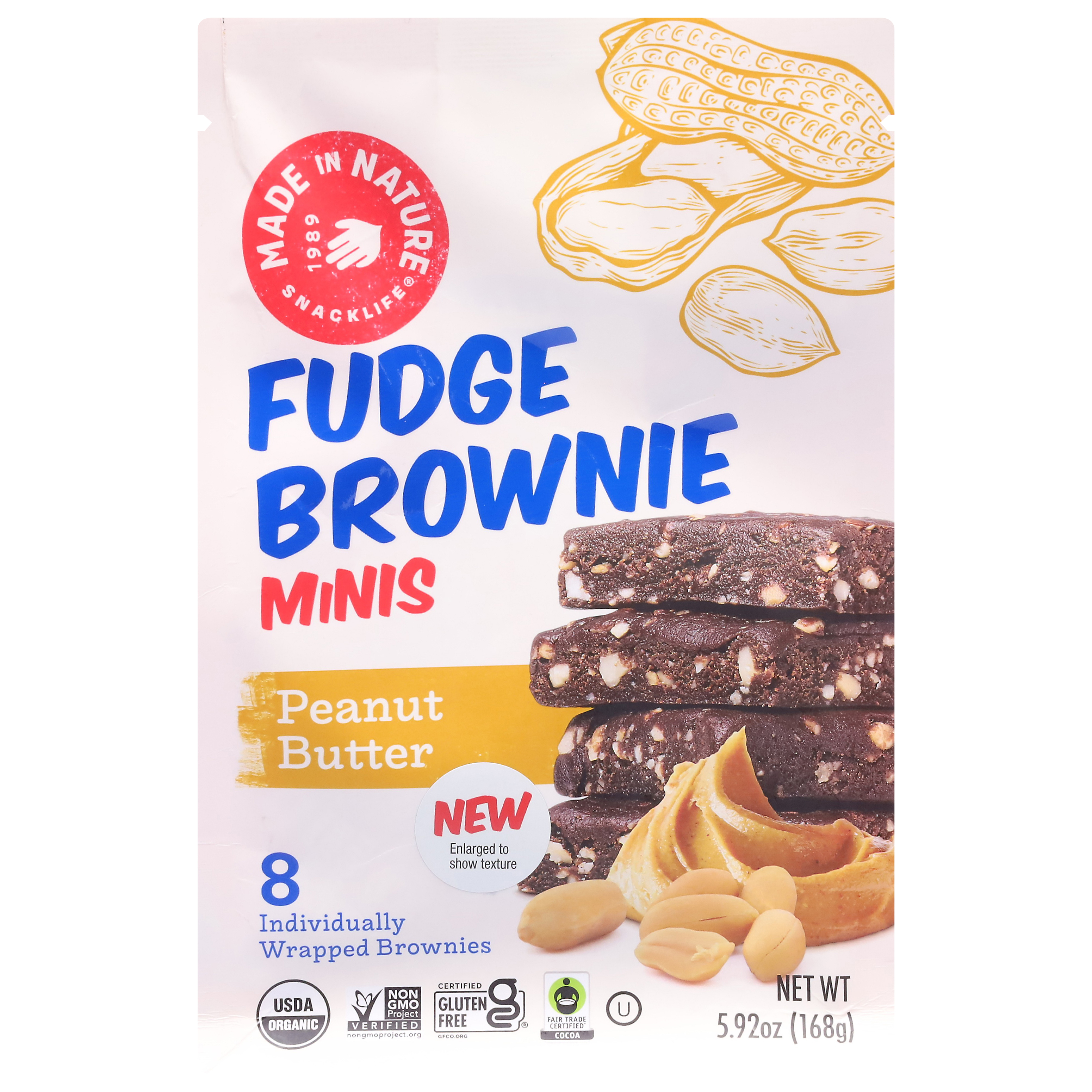 Made in Nature Minis Peanut Butter Fudge Brownie Minis