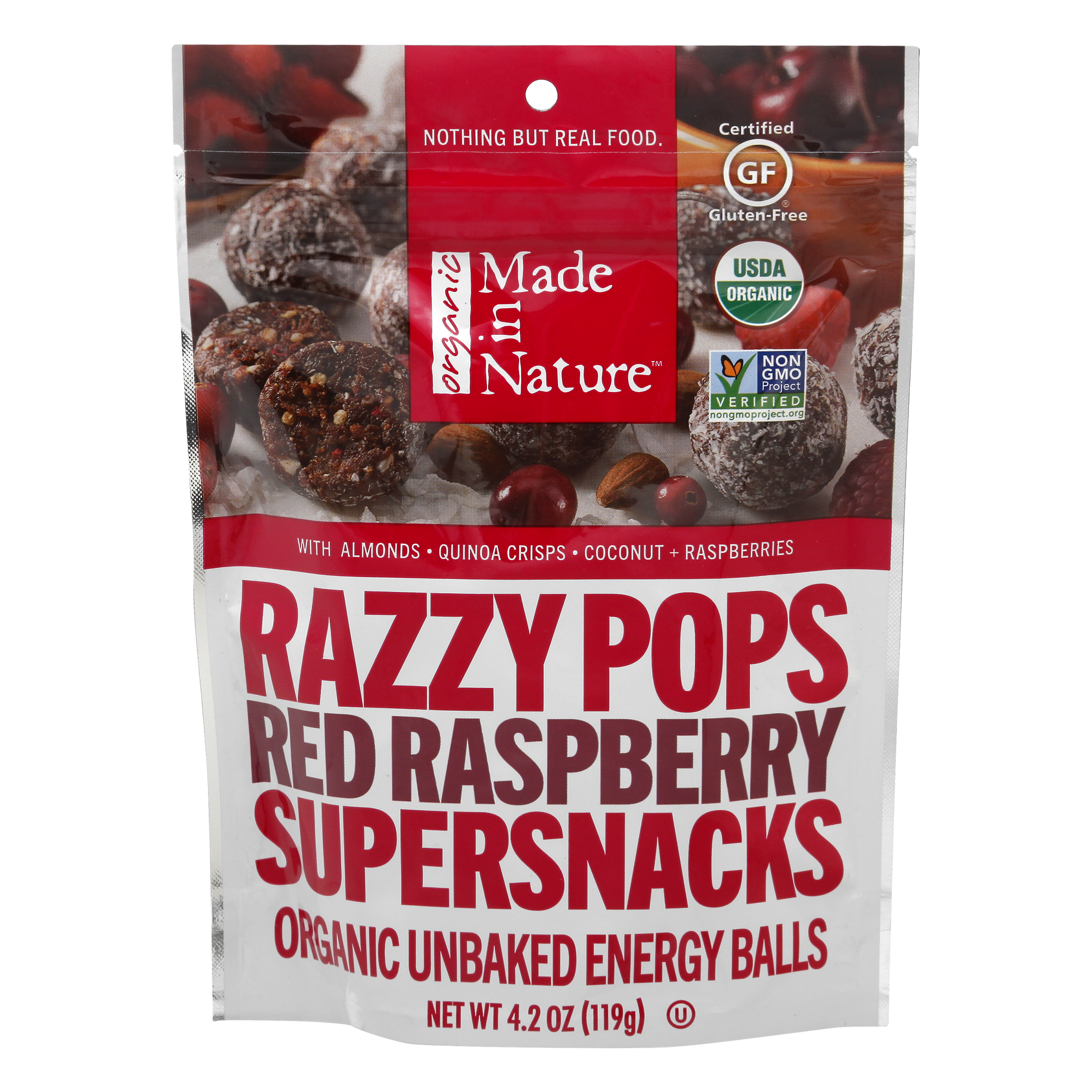 Made In Nature Supersnacks Red Raspberry Razzy Pops