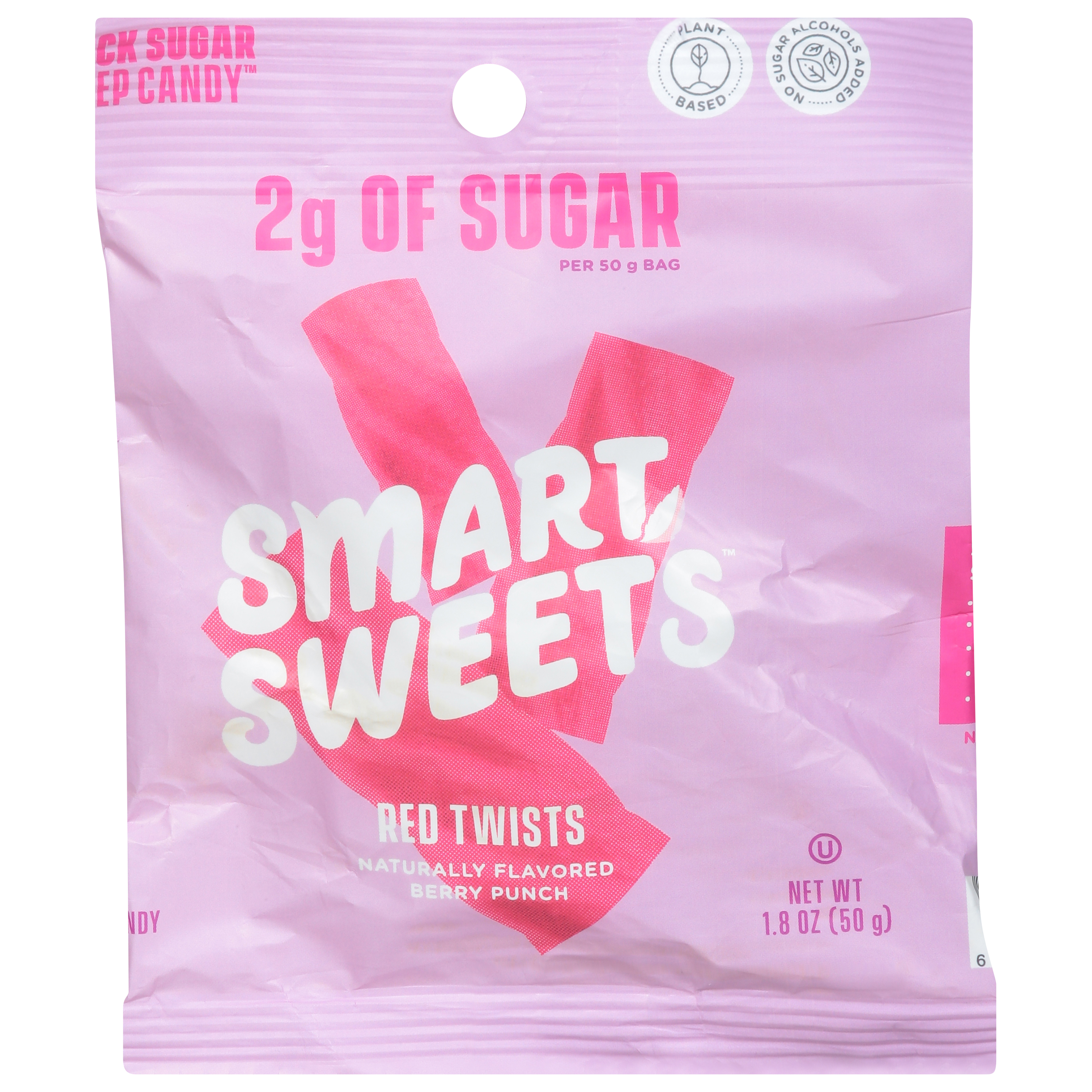 SmartSweets Candy, Berry Punch, Red Twists, 1.8 Ounce