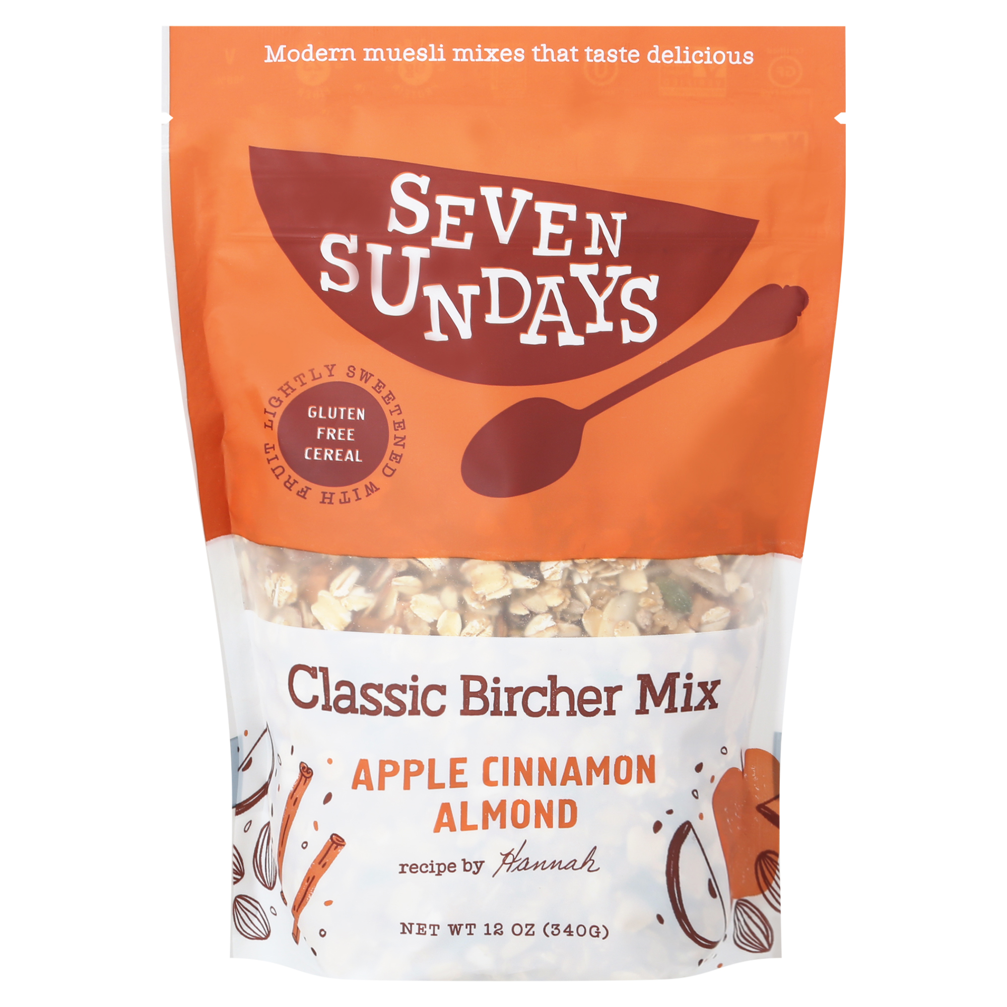 Seven Sundays Classic Bircher Mix Apple Cinnamon Almond Cereal