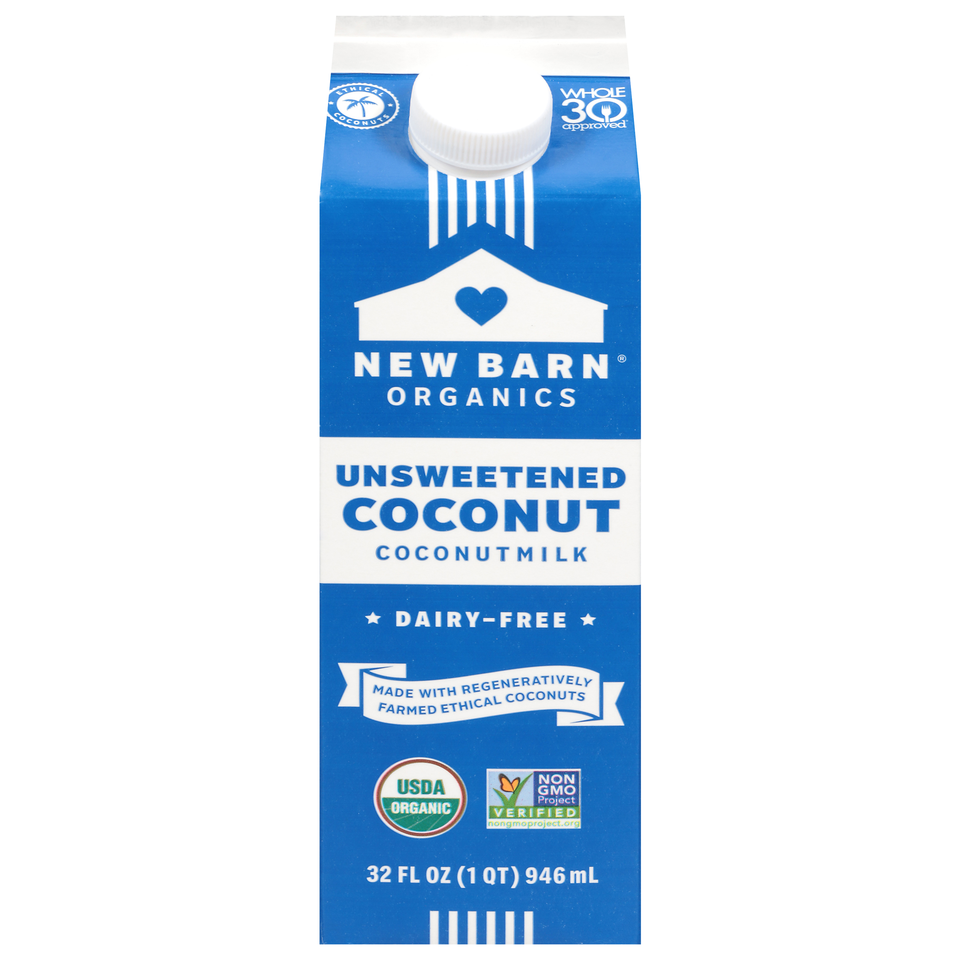 New Barn Organics Unsweetened Coconut Coconut Milk