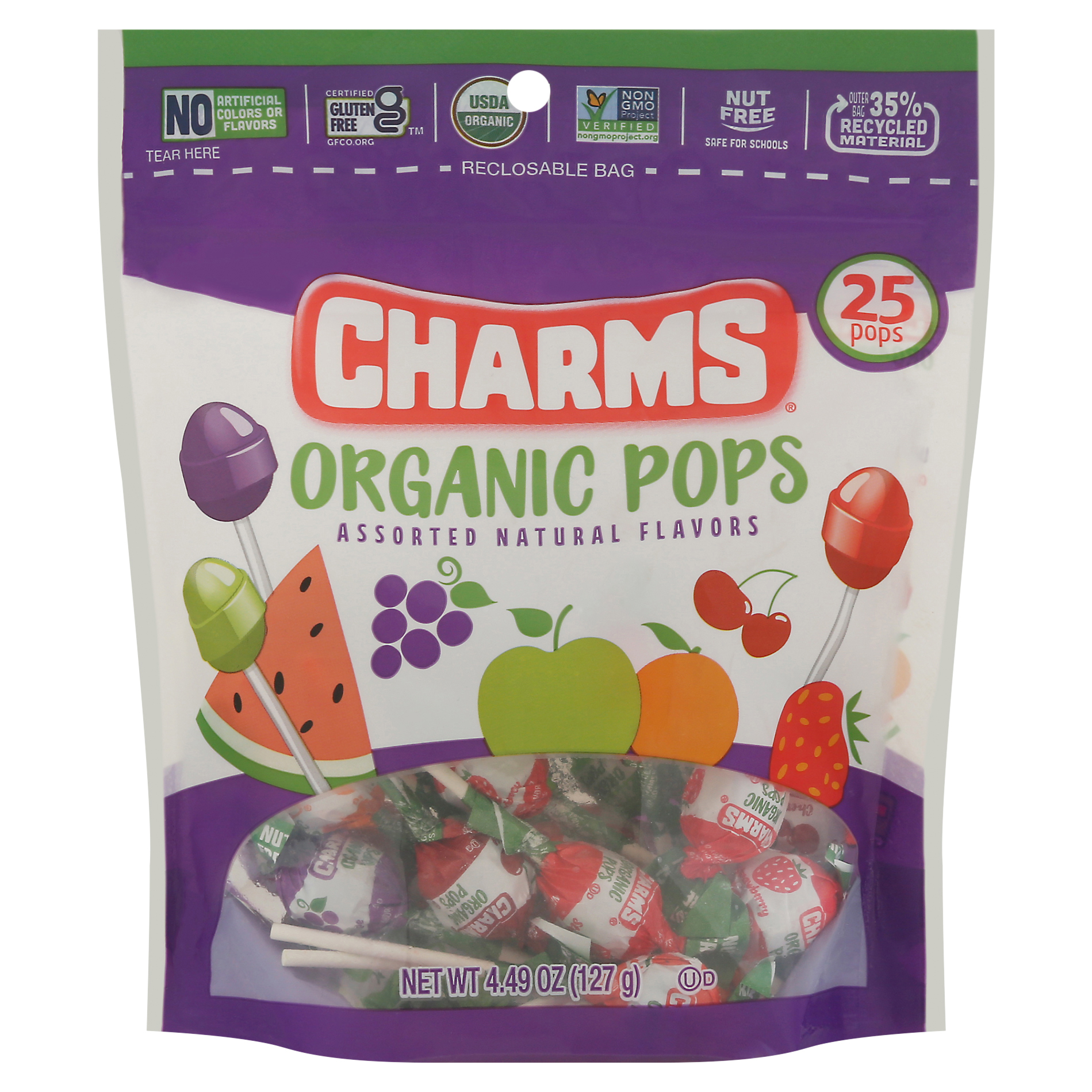 Charms Assorted Organic Pops