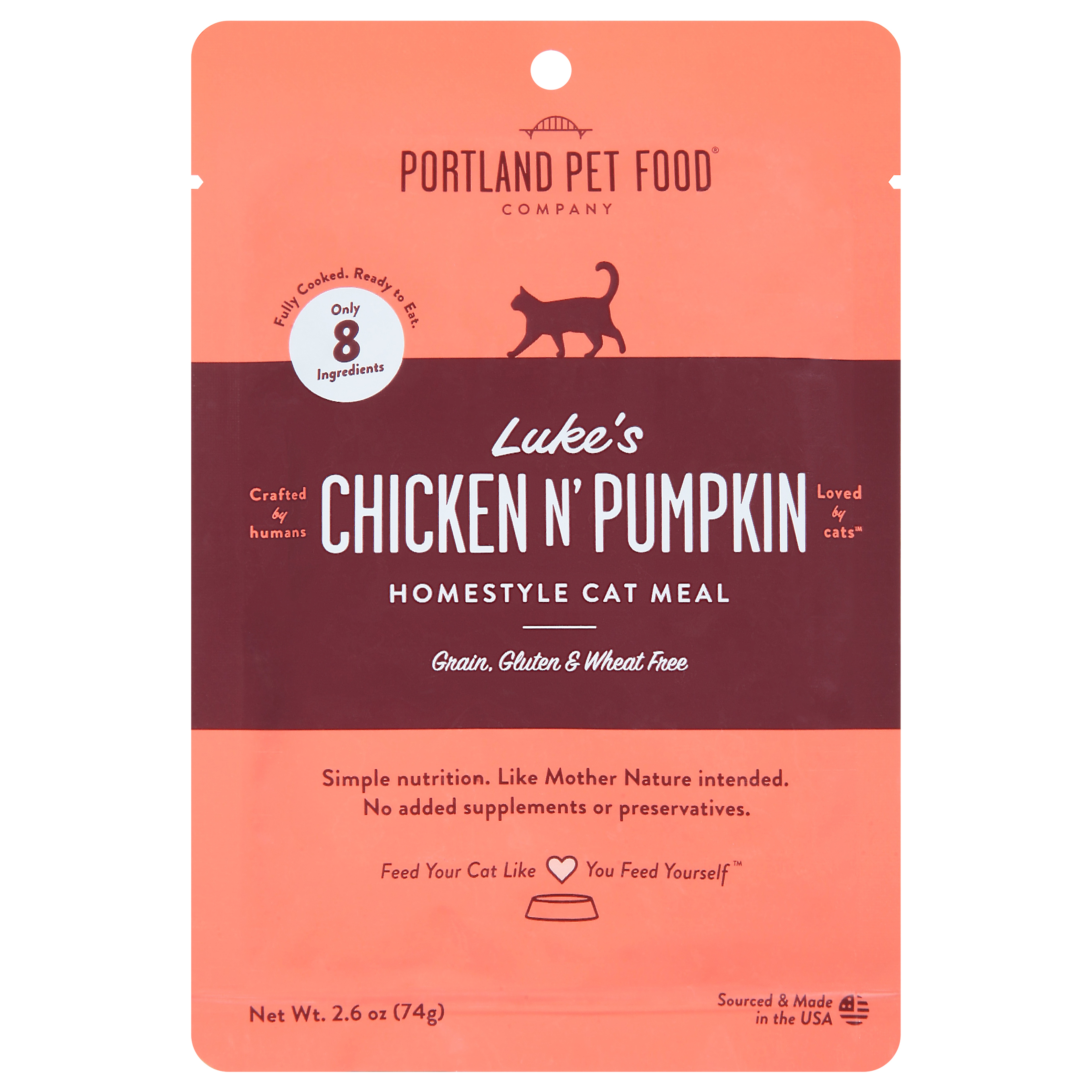 Portland Pet Food Company Luke's Chicken N' Pumpkin Cat Meal