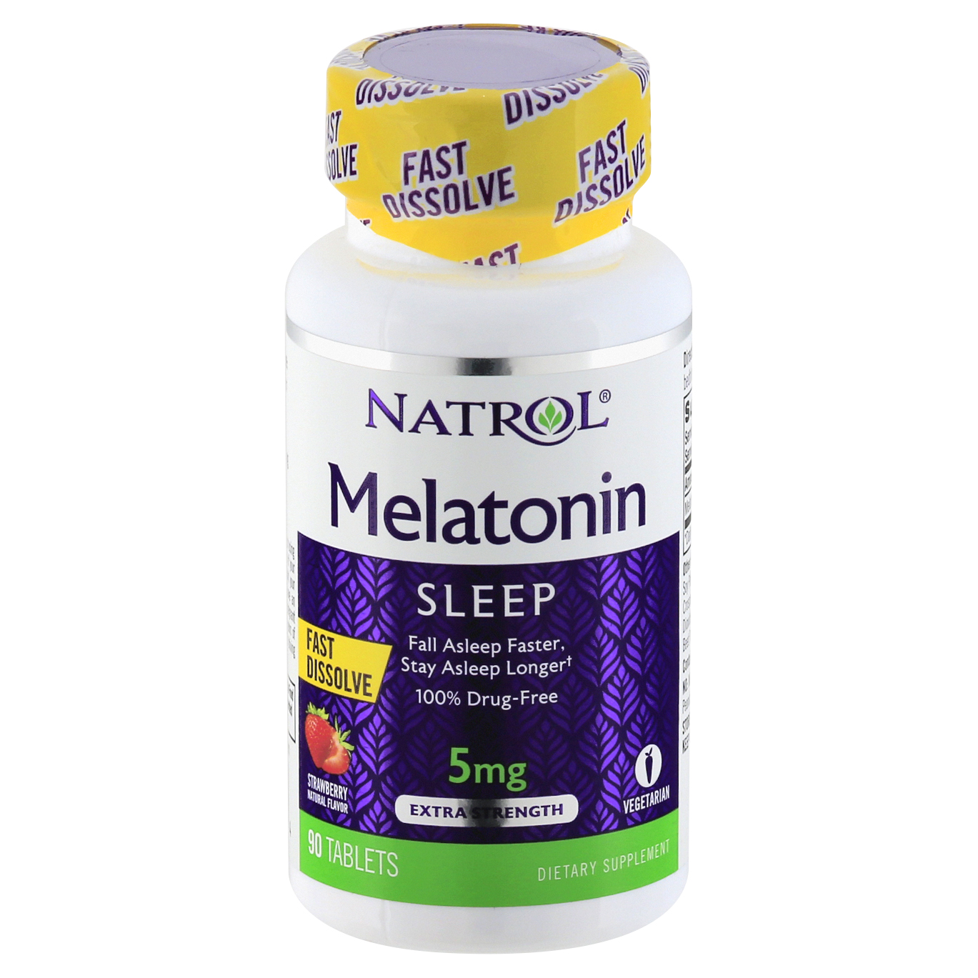 Natrol Sleep 5 mg Extra Strength Tablets Strawberry Melatonin
