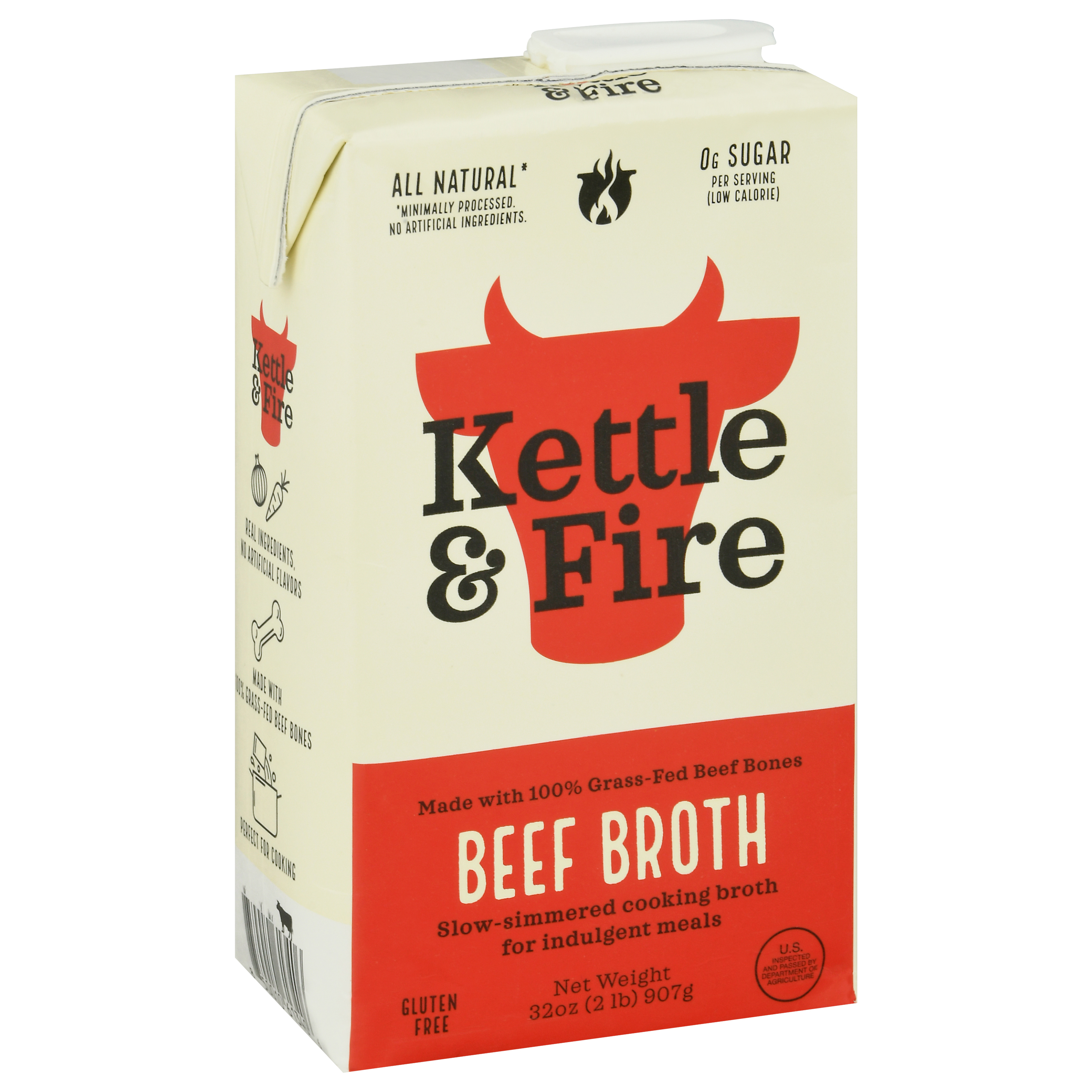 Kettle & Fire Beef Broth 32 oz Brick