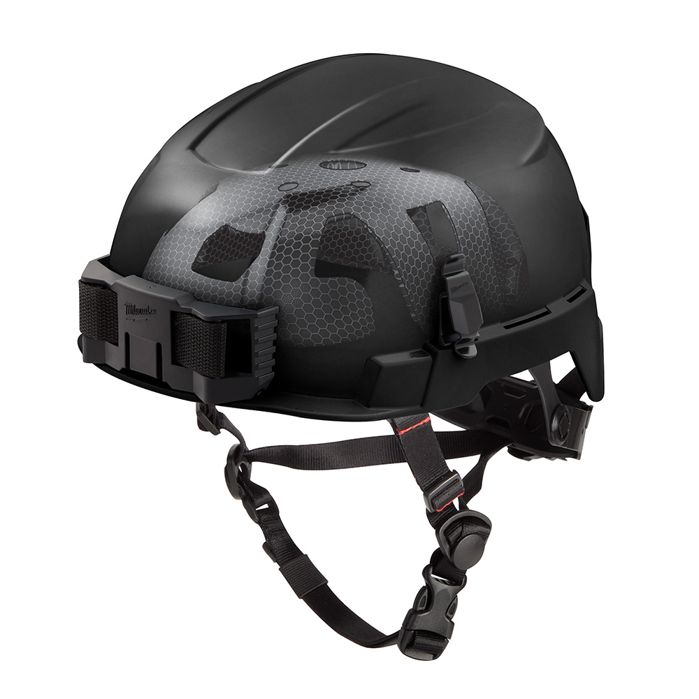BOLT Black Safety Helmet with IMPACT ARMOR Liner (USA) - Type 2, Class E
