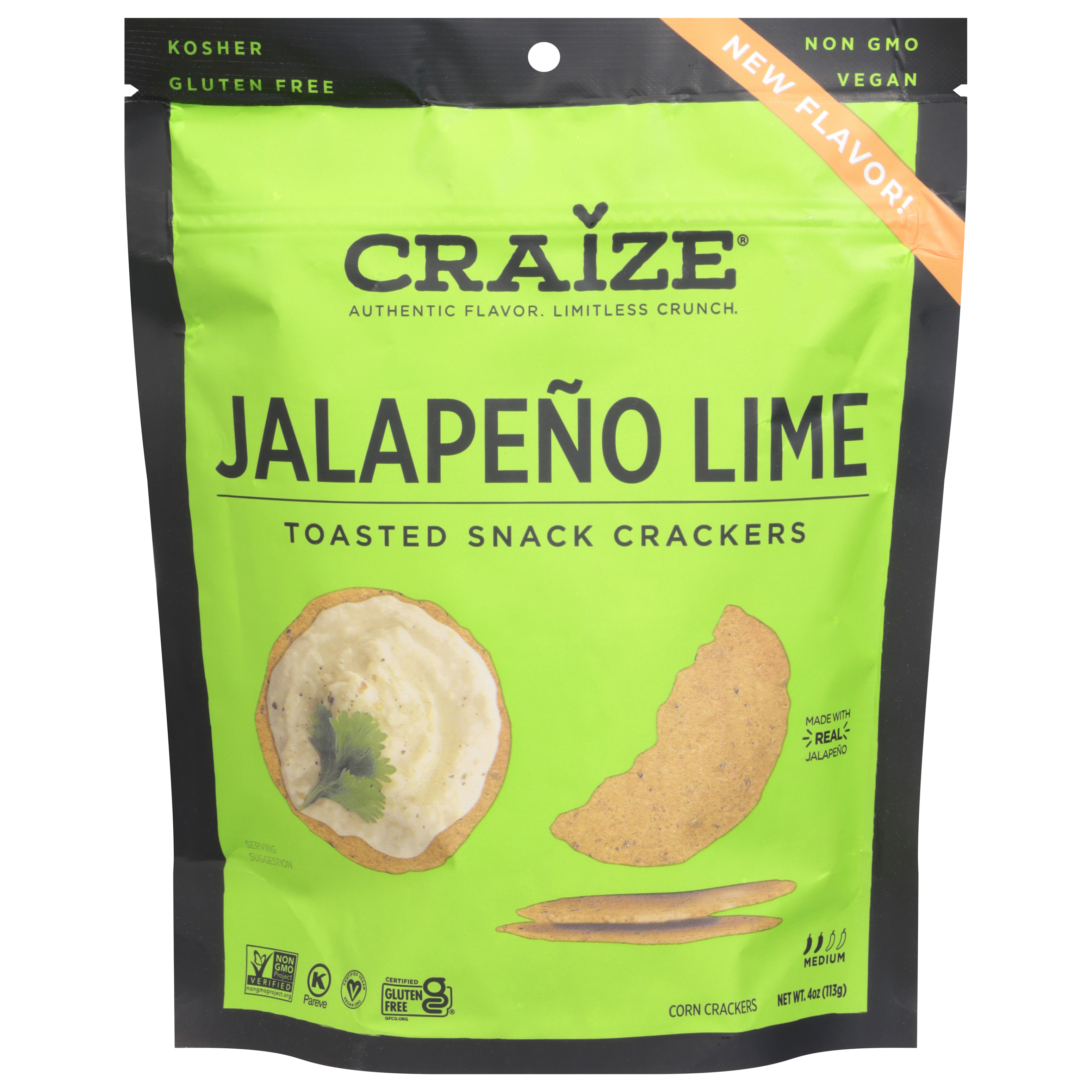 Craize Jalapeno Lime Corn Crackers
