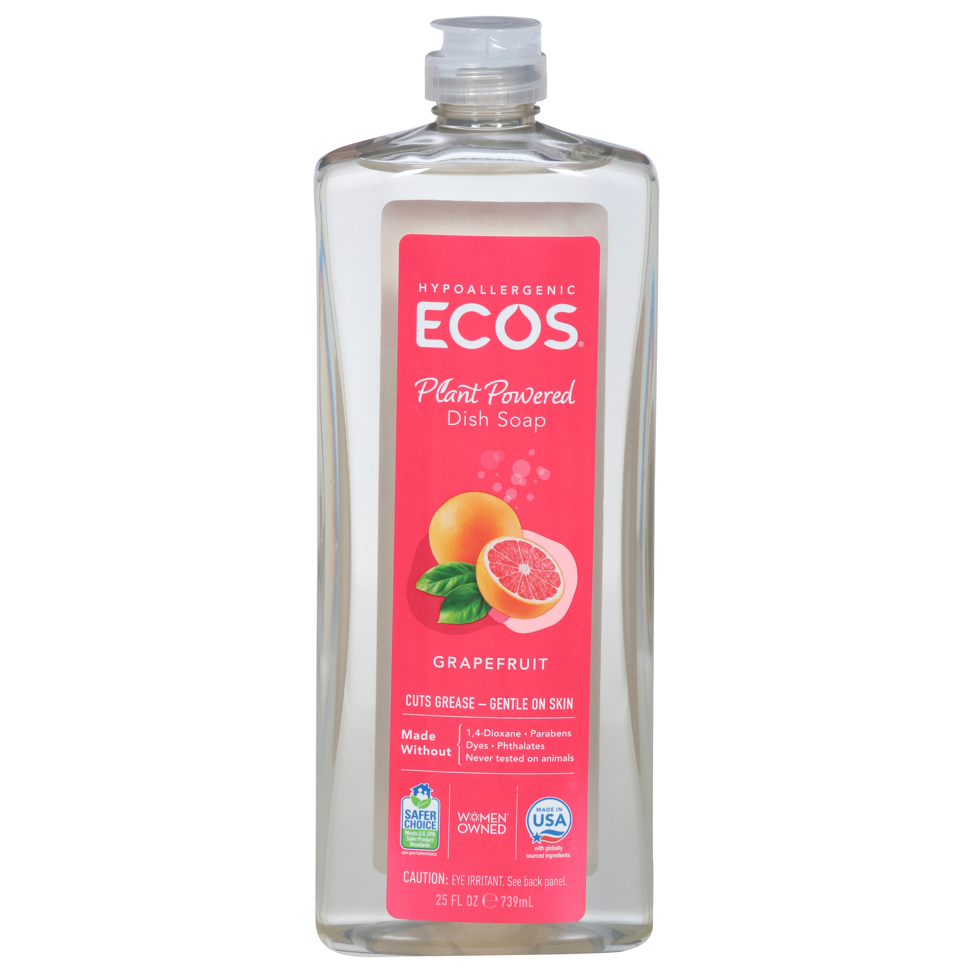 Ecos Plant Powered Grapefruit Dish Soap