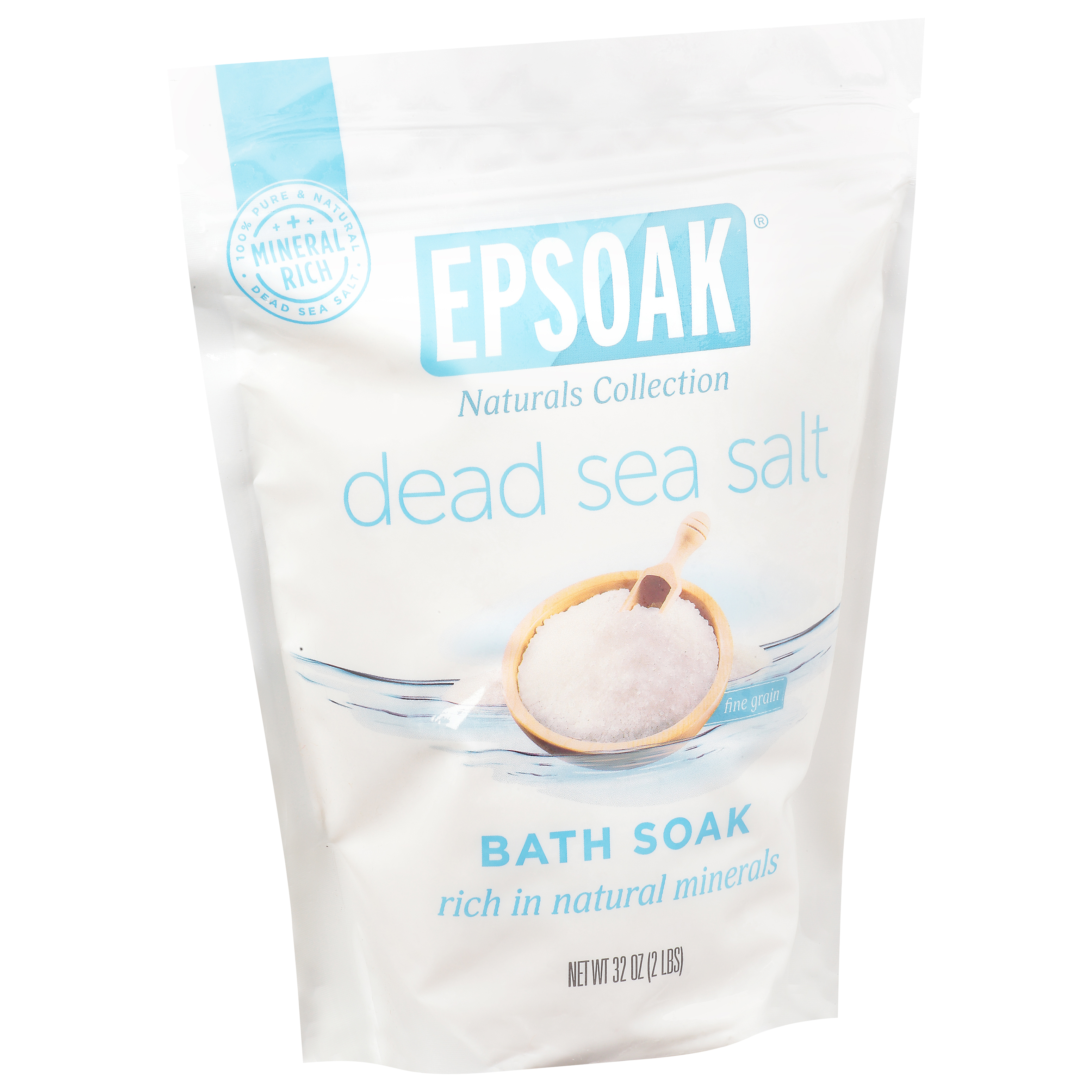 Epsoak Naturals Collection Dead Sea Salt Bath Soak 32 oz Pouch