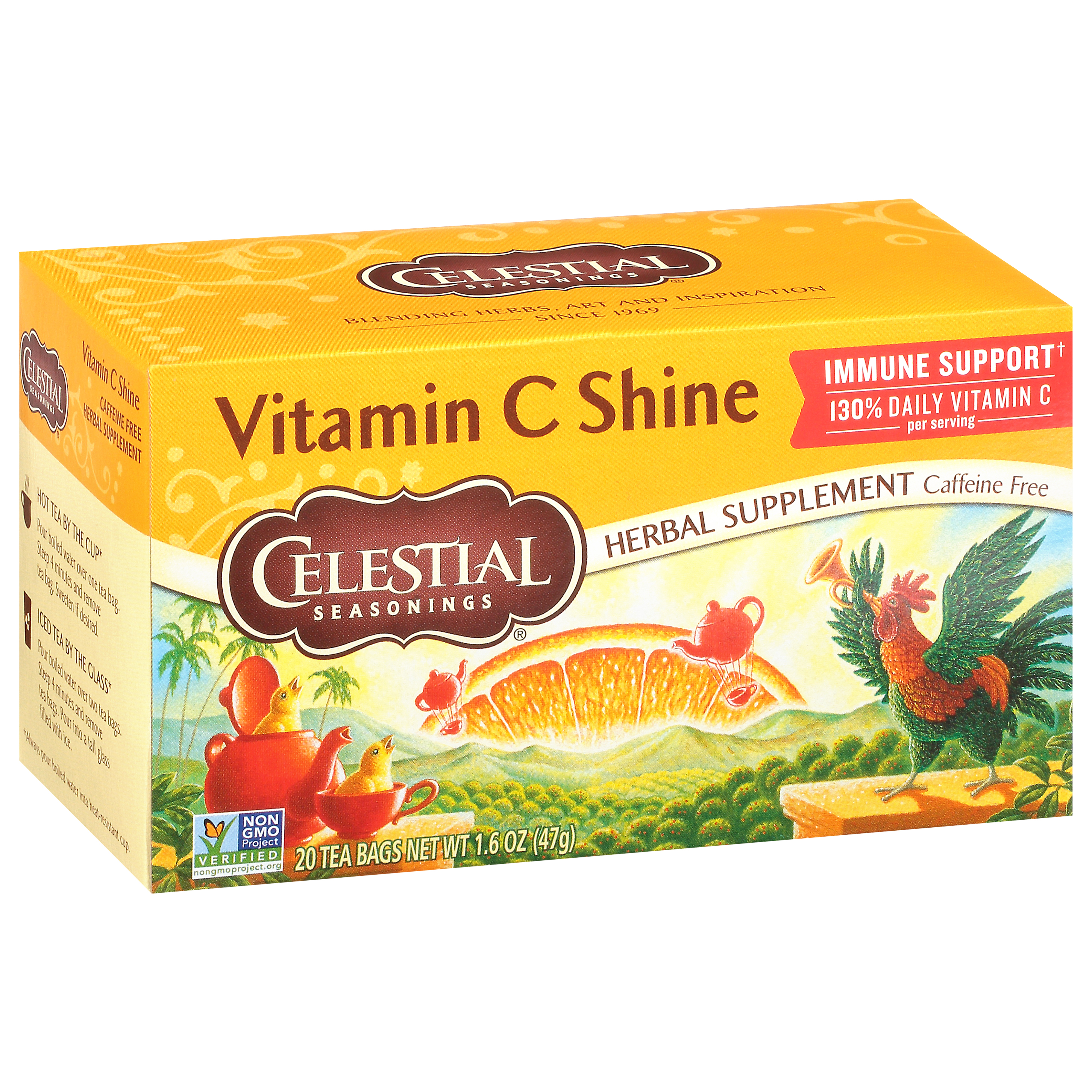 Celestial Seasonings Vitamin C Shine Caffeine Free Herbal Tea