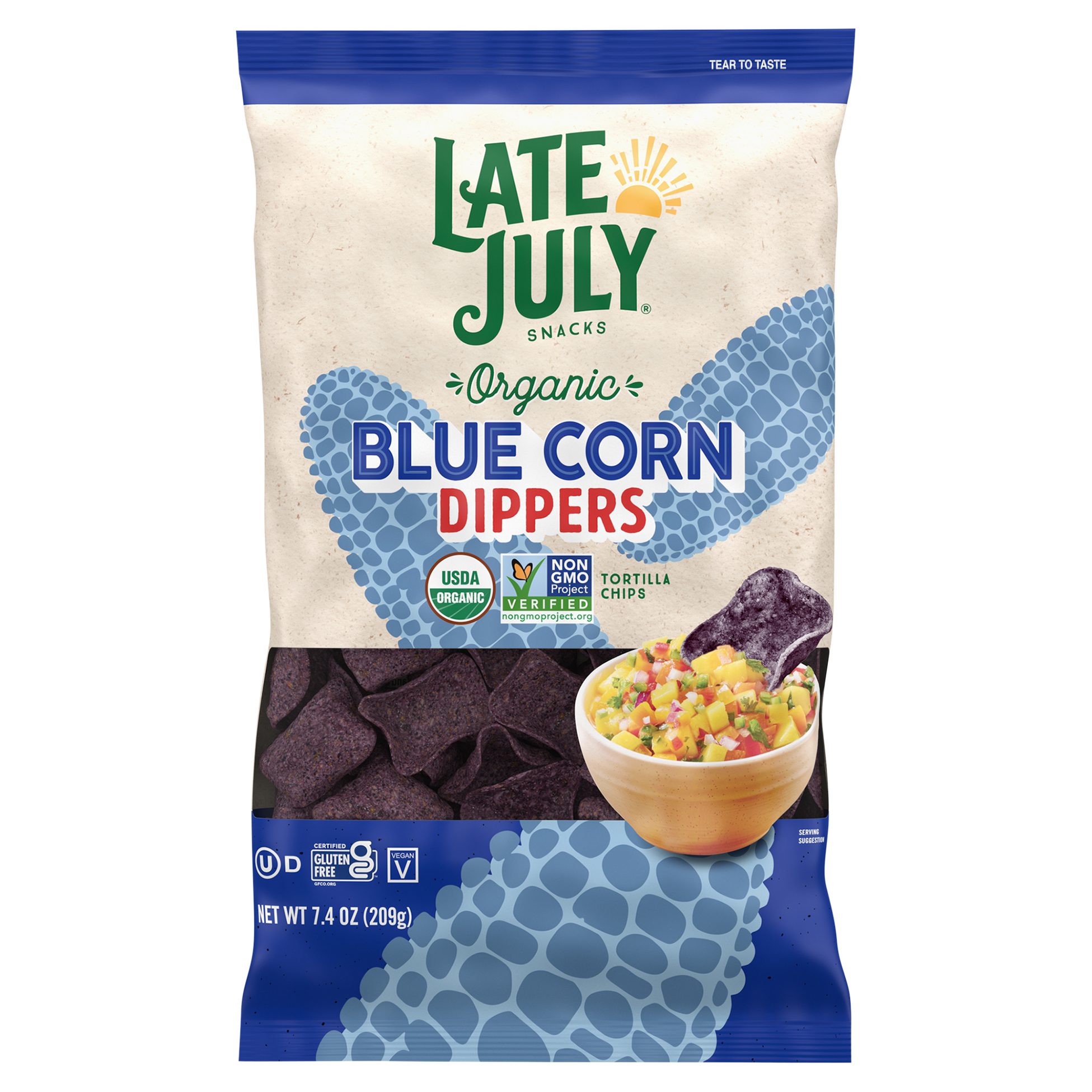 Late July Organic Dippers Blue Corn Tortilla Chips