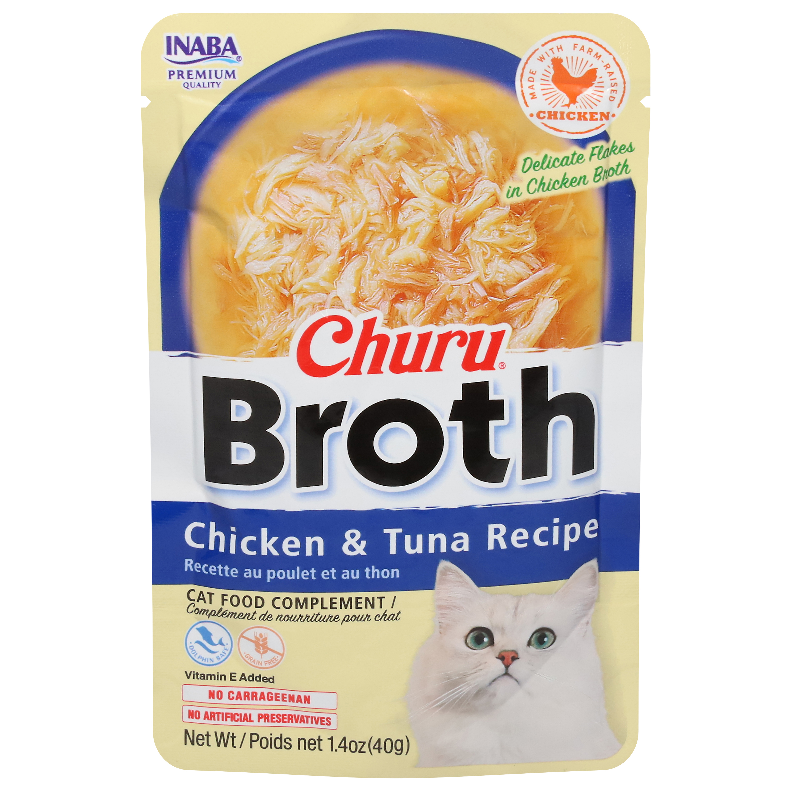 Inaba Churu Broth Chicken & Tuna Recipe Cat Food Complement