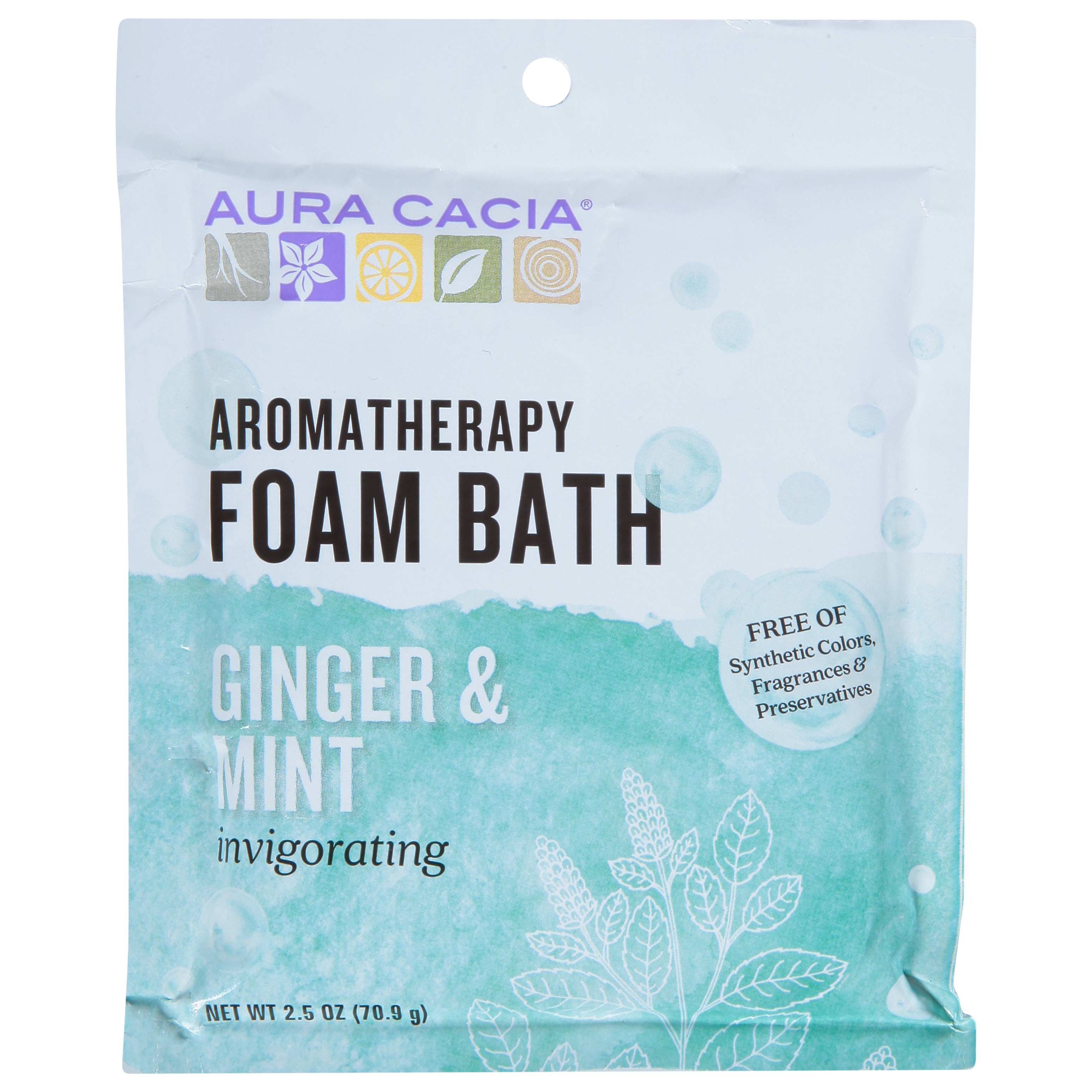 Aura Cacia Invigorating Ginger & Mint Aromatherapy Foam Bath