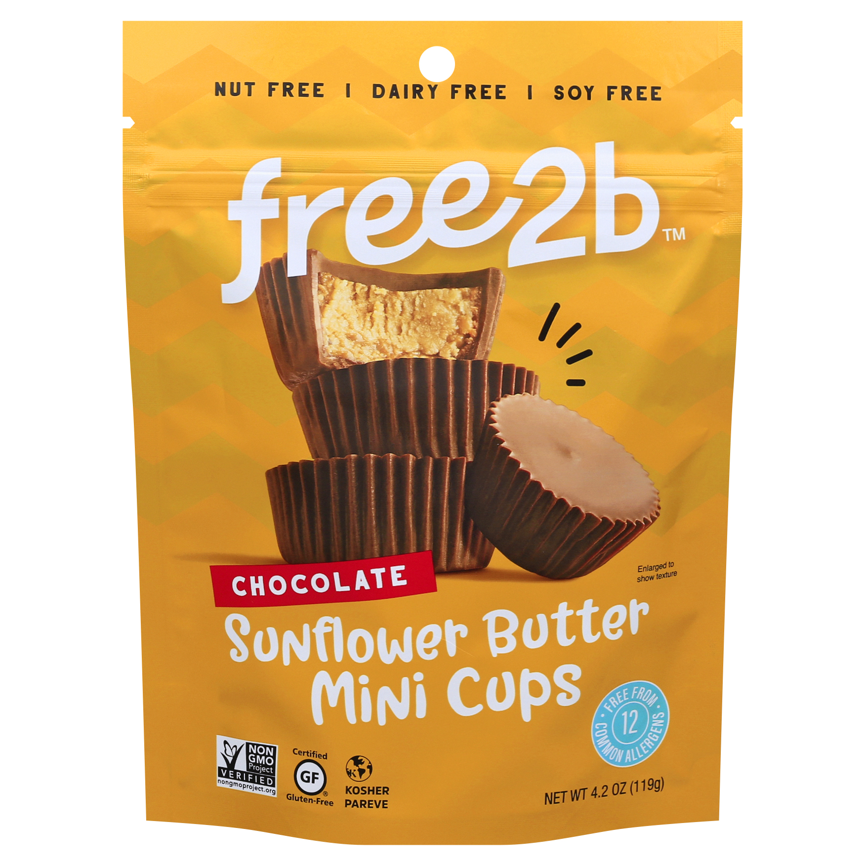 free2b Chocolate Sunflower Butter Mini Cups